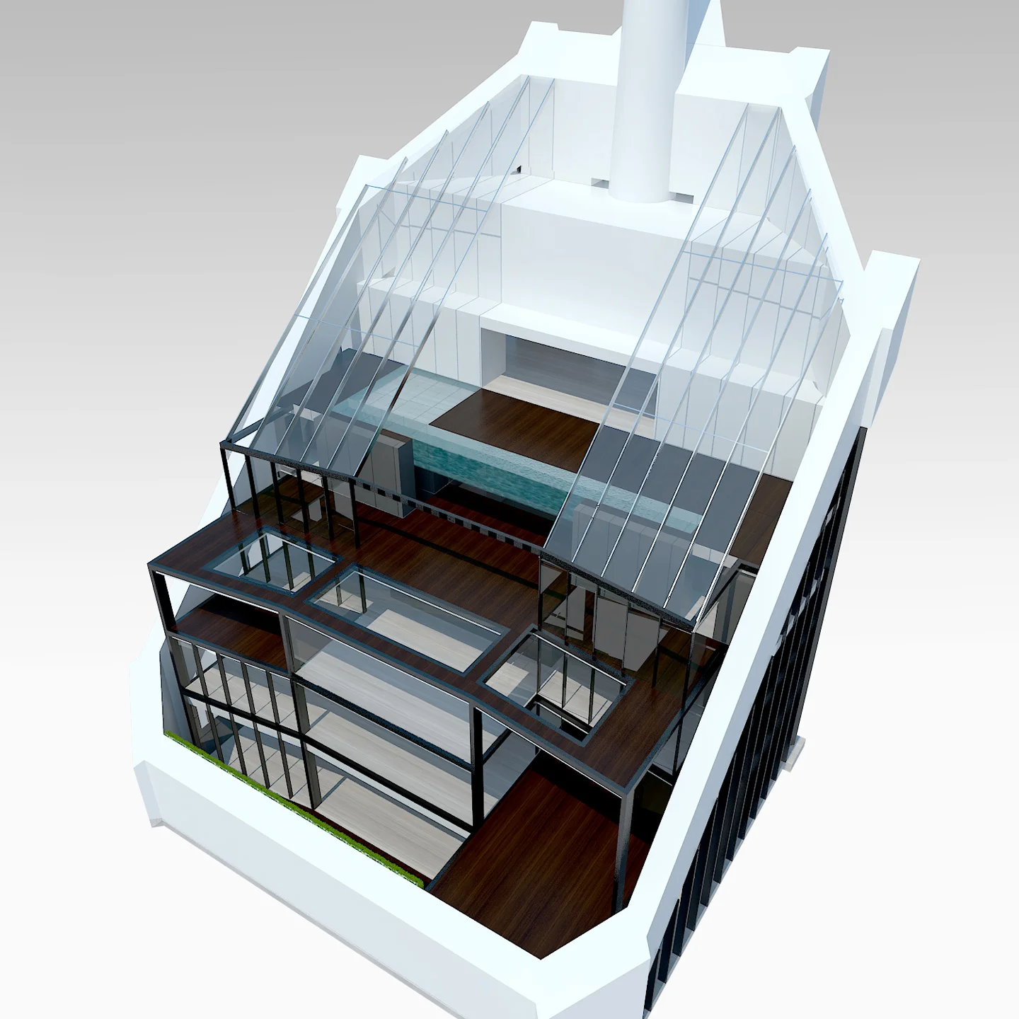 Axonometric view of Penthouse