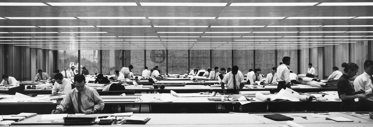 SOM's studio in the building 1962