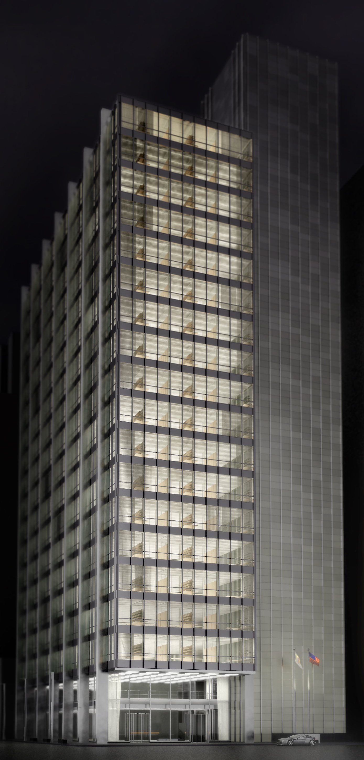 Exterior view Of facade improvements