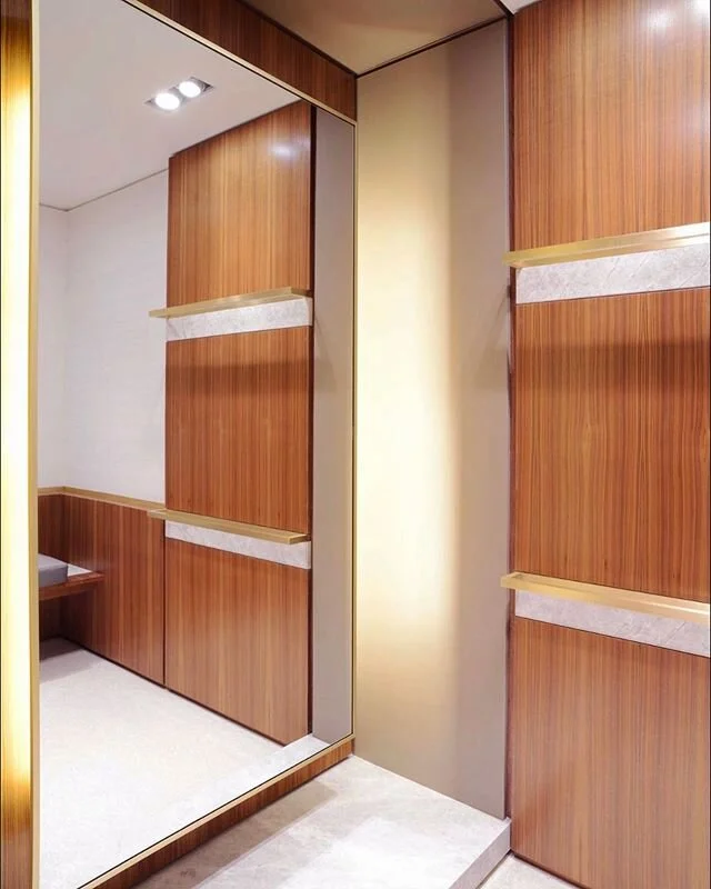 Tell-The-Tale Detail. By the Italian author and theorist Marco Frascari has greatly influenced my thinking of crafting spaces. For this private tailor studio, the space was created from the idea of the structure of a custom tailored suite, with its l