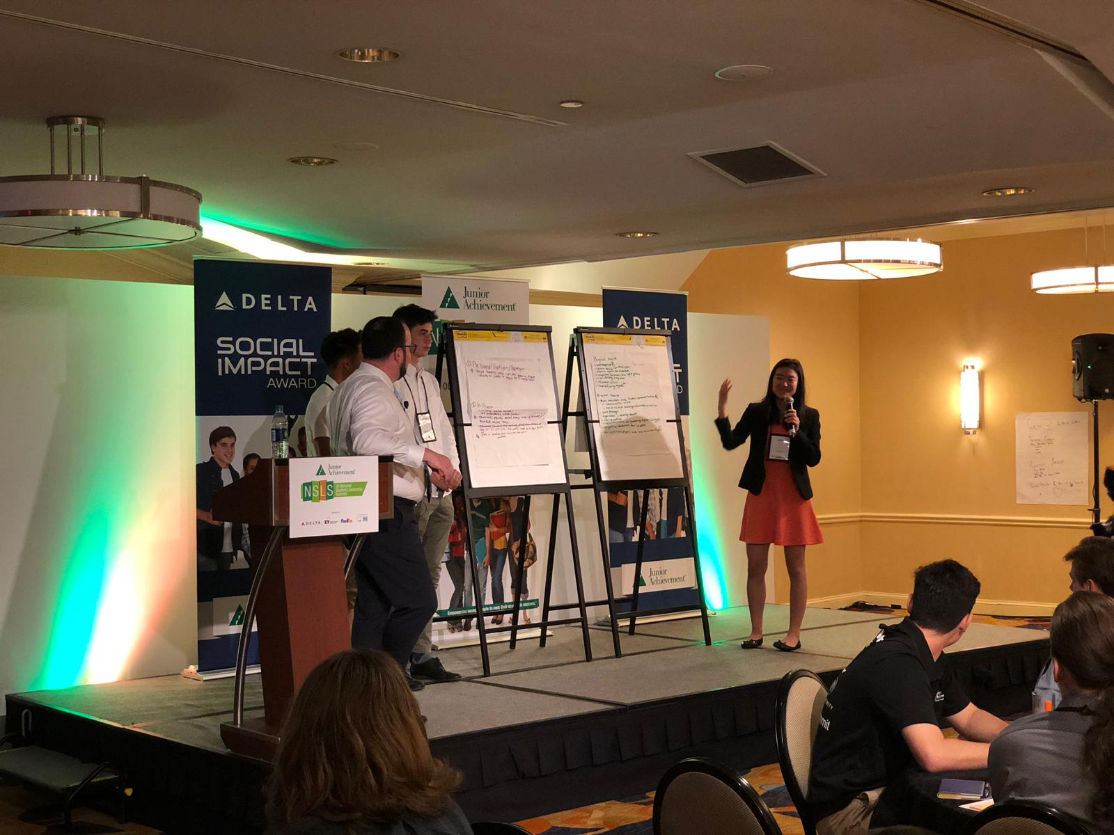 Students present ideas for onboard wellness and sustainability.
