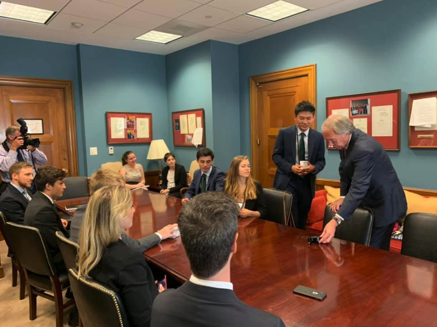 Team Filtair USA with Senator Ed Markey from Massachusetts.