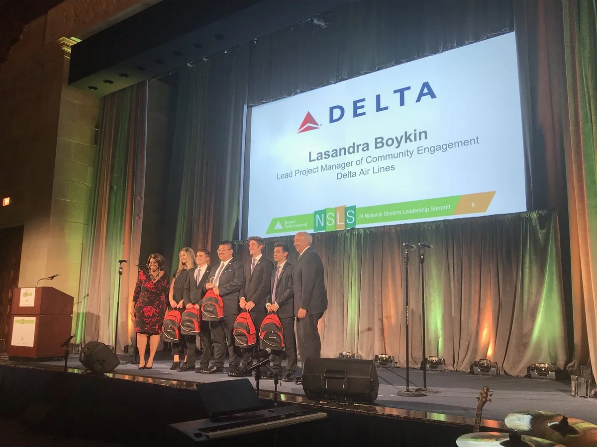 BeelieveInc from JA of East Central Ohio won the Delta Social Impact Award!
