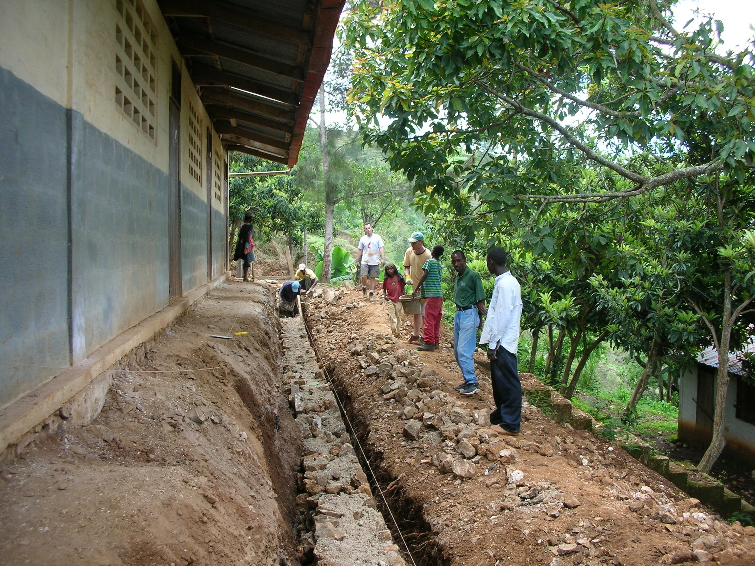 -building retaining wall at school.JPG