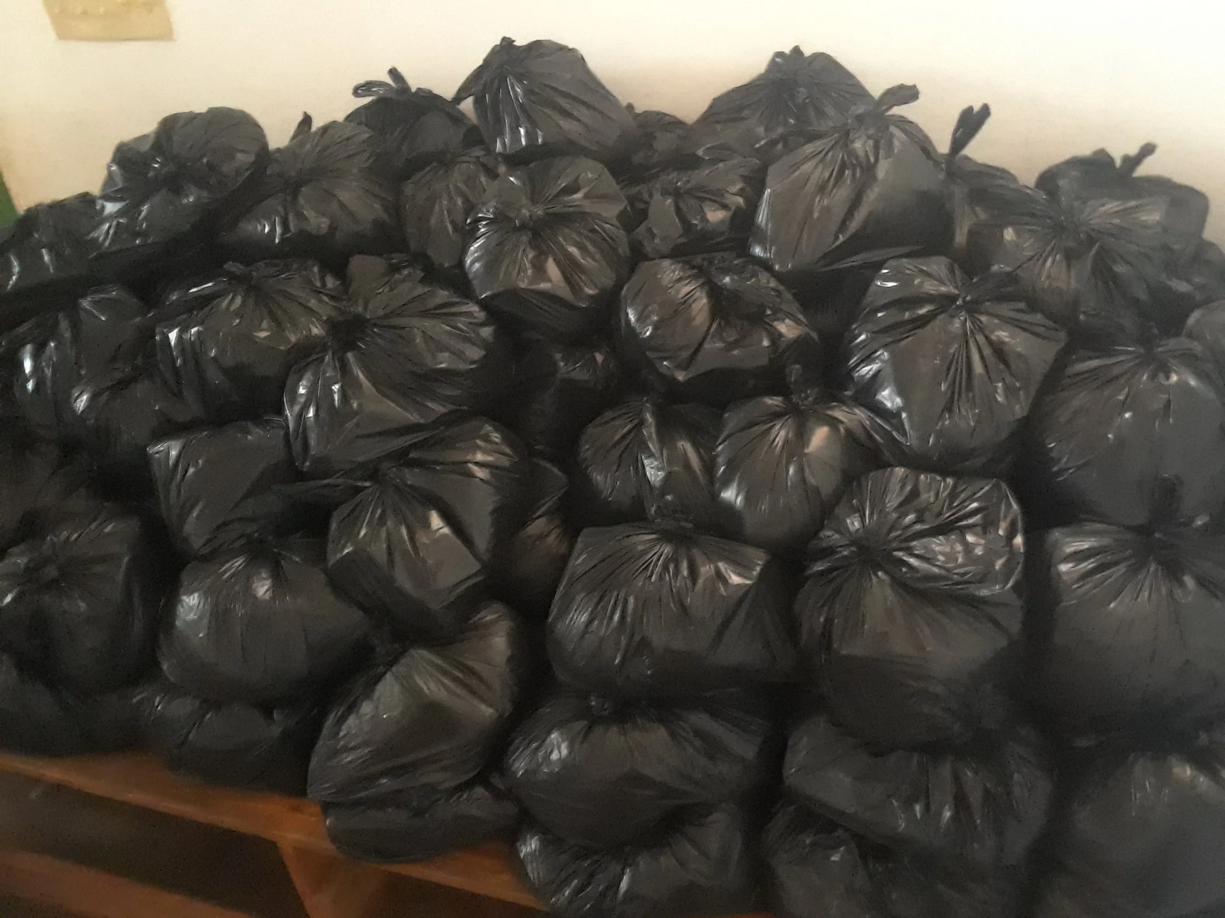 210 bags of rice share with the people of Furcy, Haiti