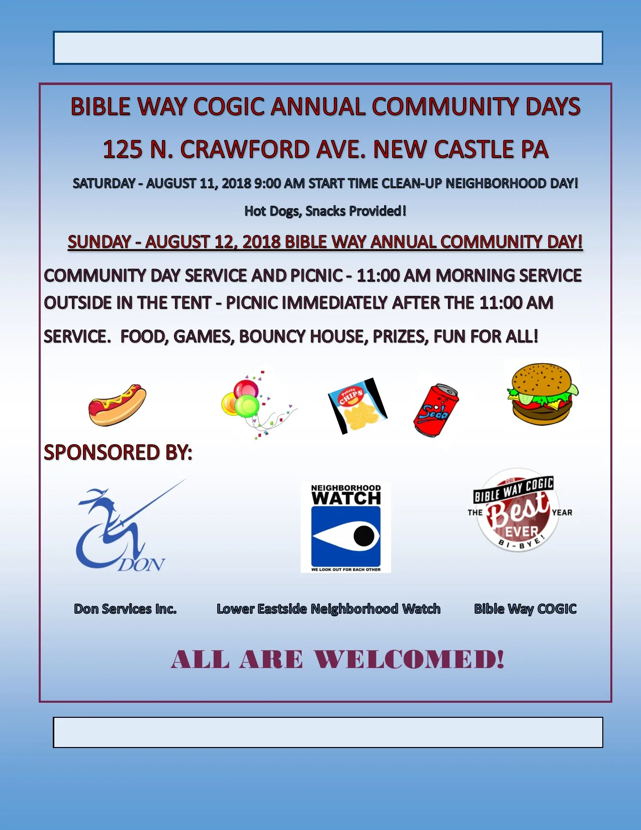 Bible Way COGIC 2018 Community Day!