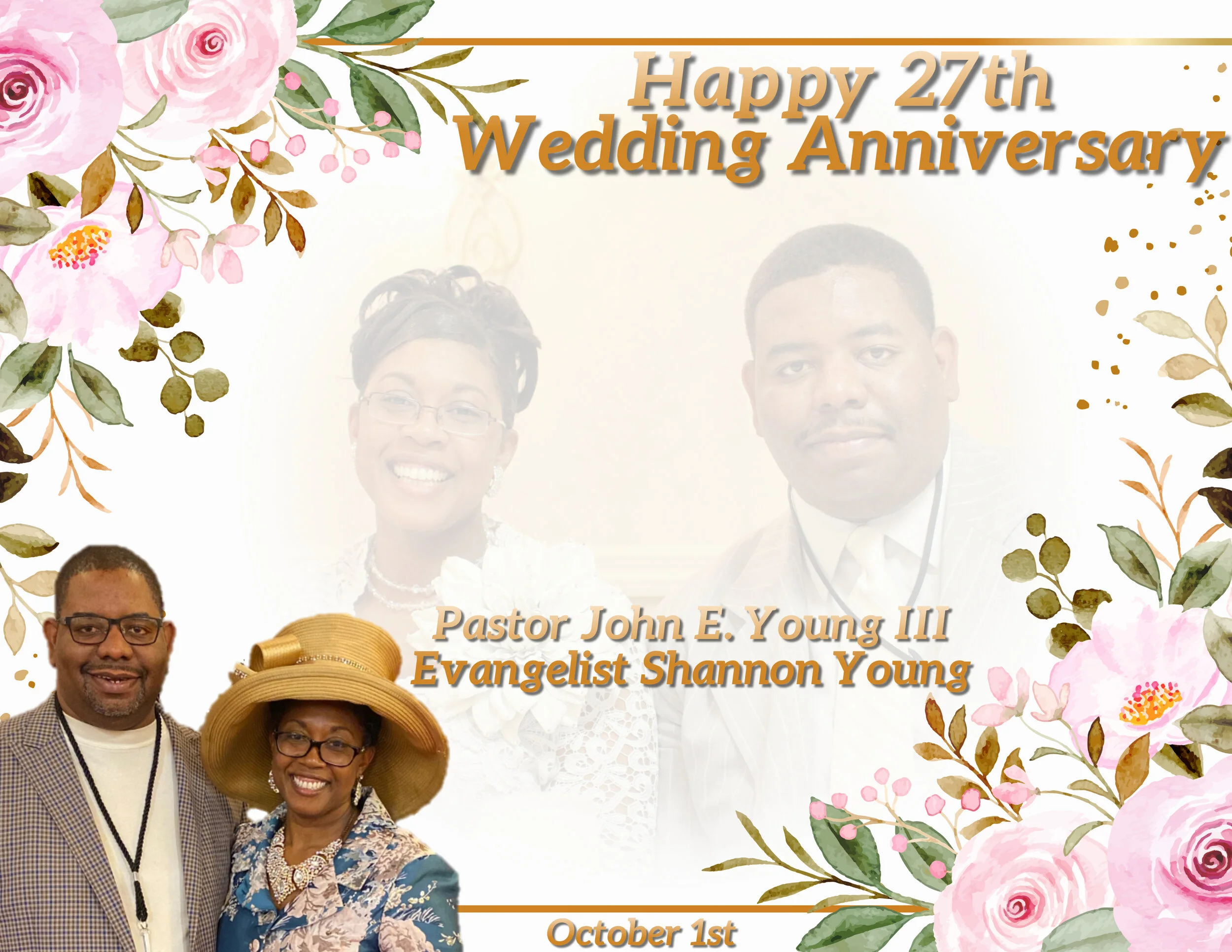 Happy 27th Wedding Anniversary Pastor &amp; First Lady