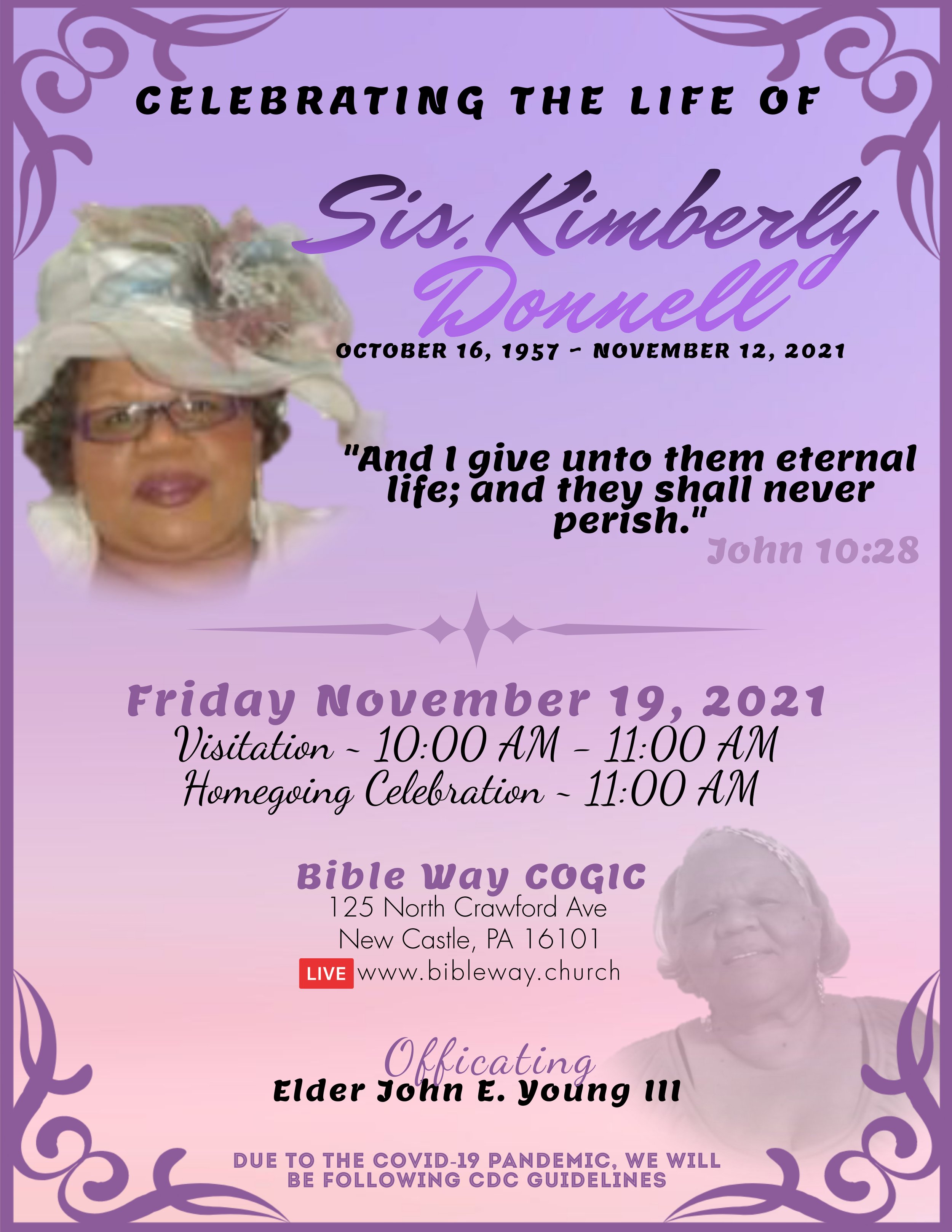 Sis. Kimberly Donnell Homegoing Service