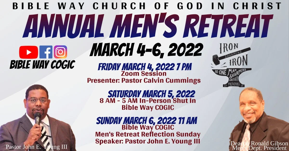 Bible Way COGIC Annual Men's Retreat Sunday