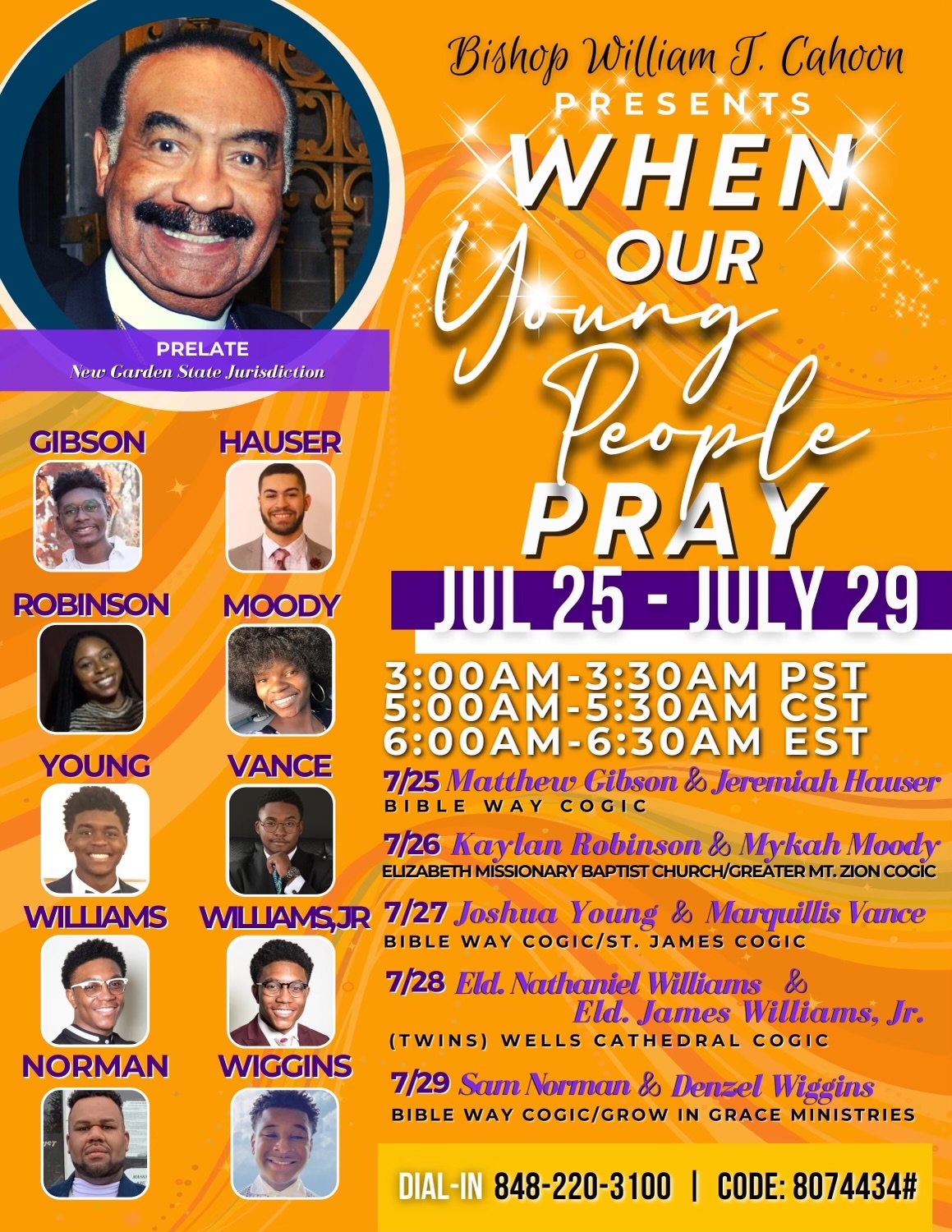 New Garden State Jurisdiction Prayer Call