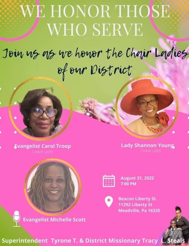 Erie District COGIC Chairladies Appreciation Night