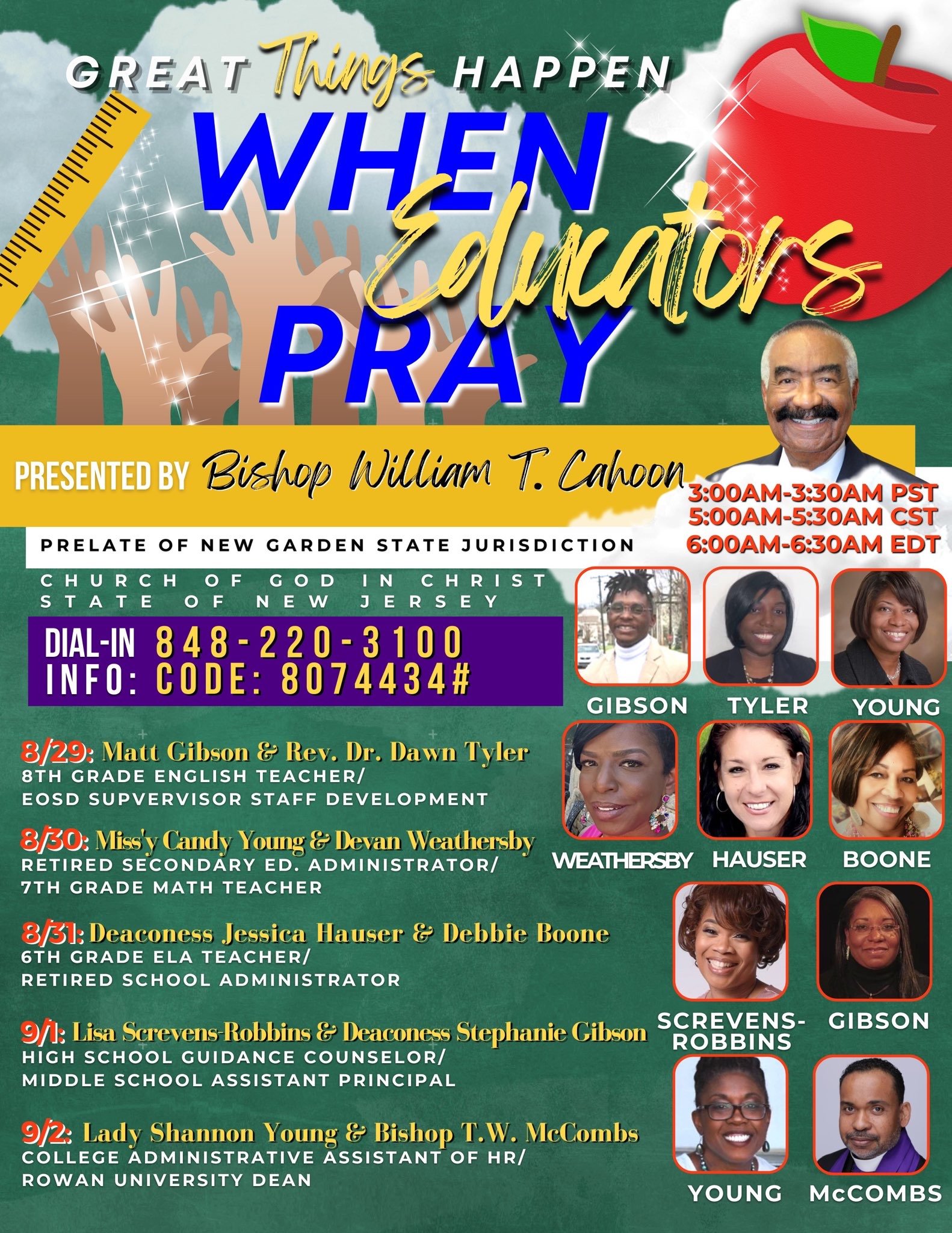 New Garden State Jurisdiction Prayer Call