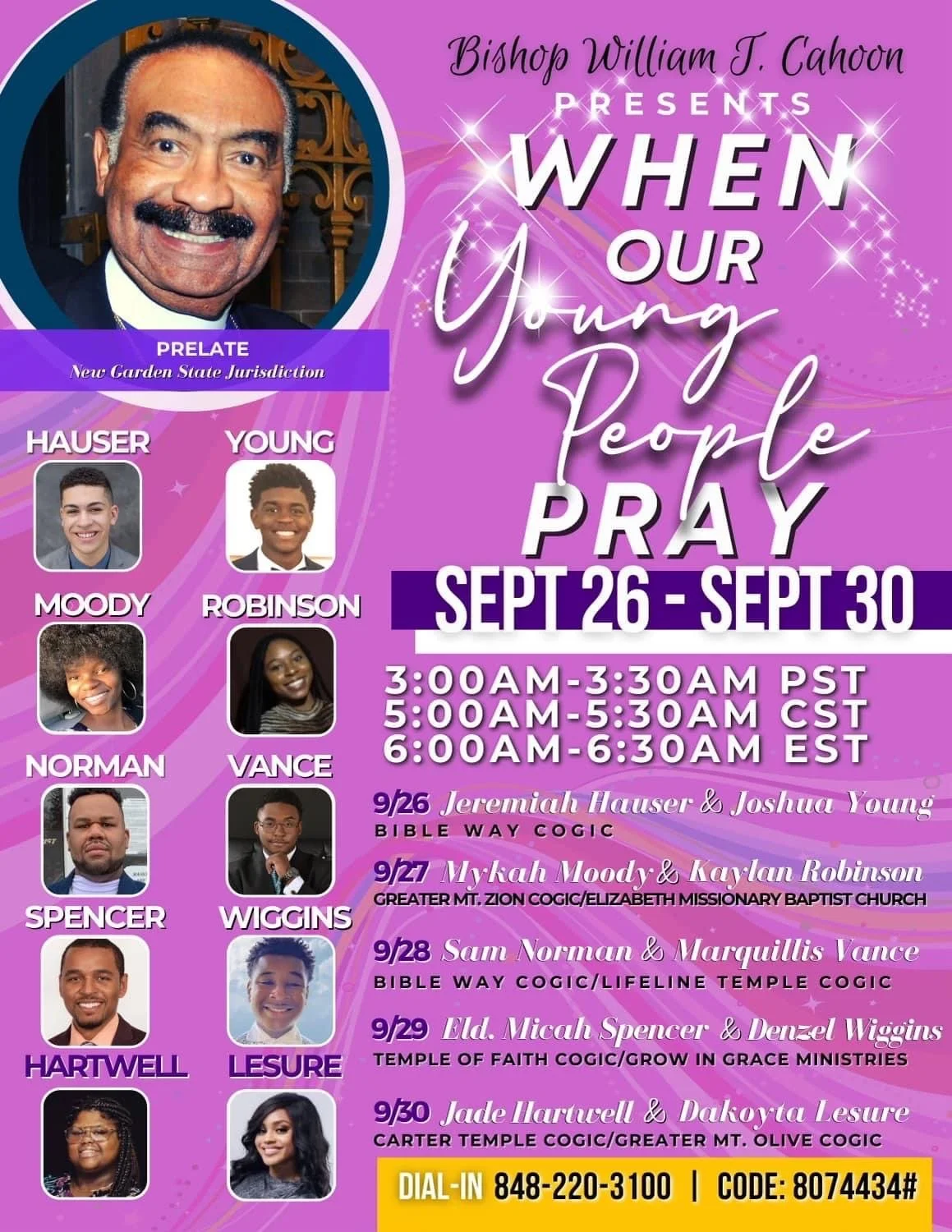 New Garden State Jurisdiction Prayer Call
