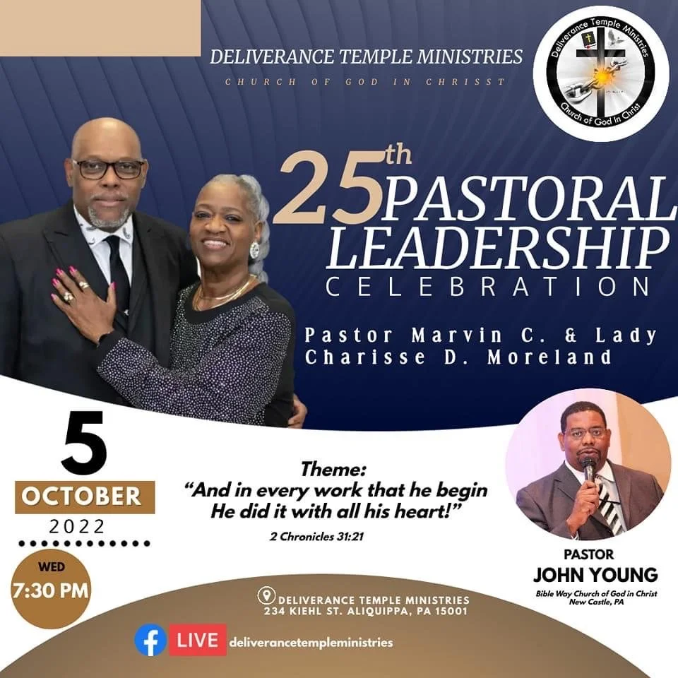 Deliverance Temple COGIC 25th Pastoral Anniversary