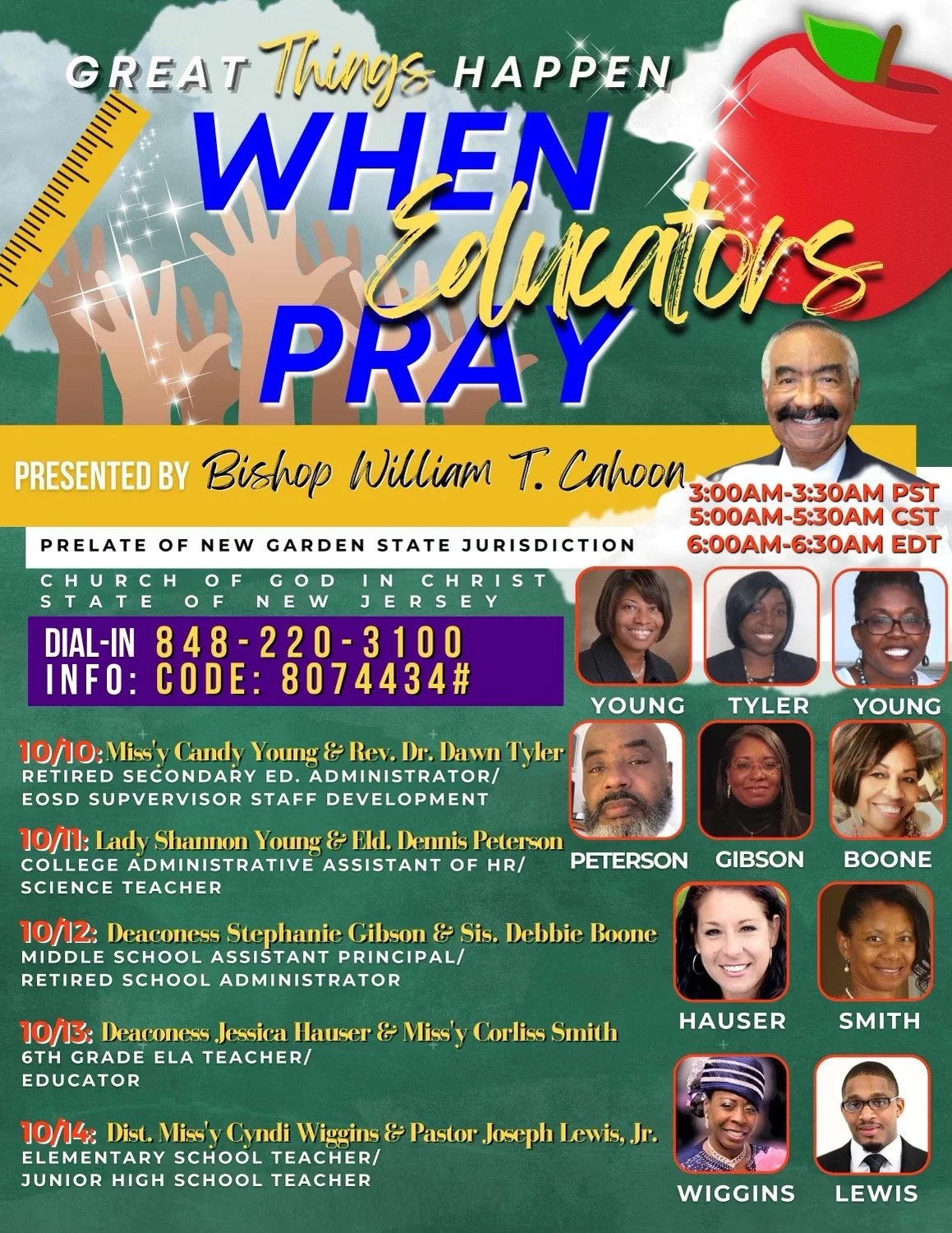 New Garden State Jurisdiction Prayer Line