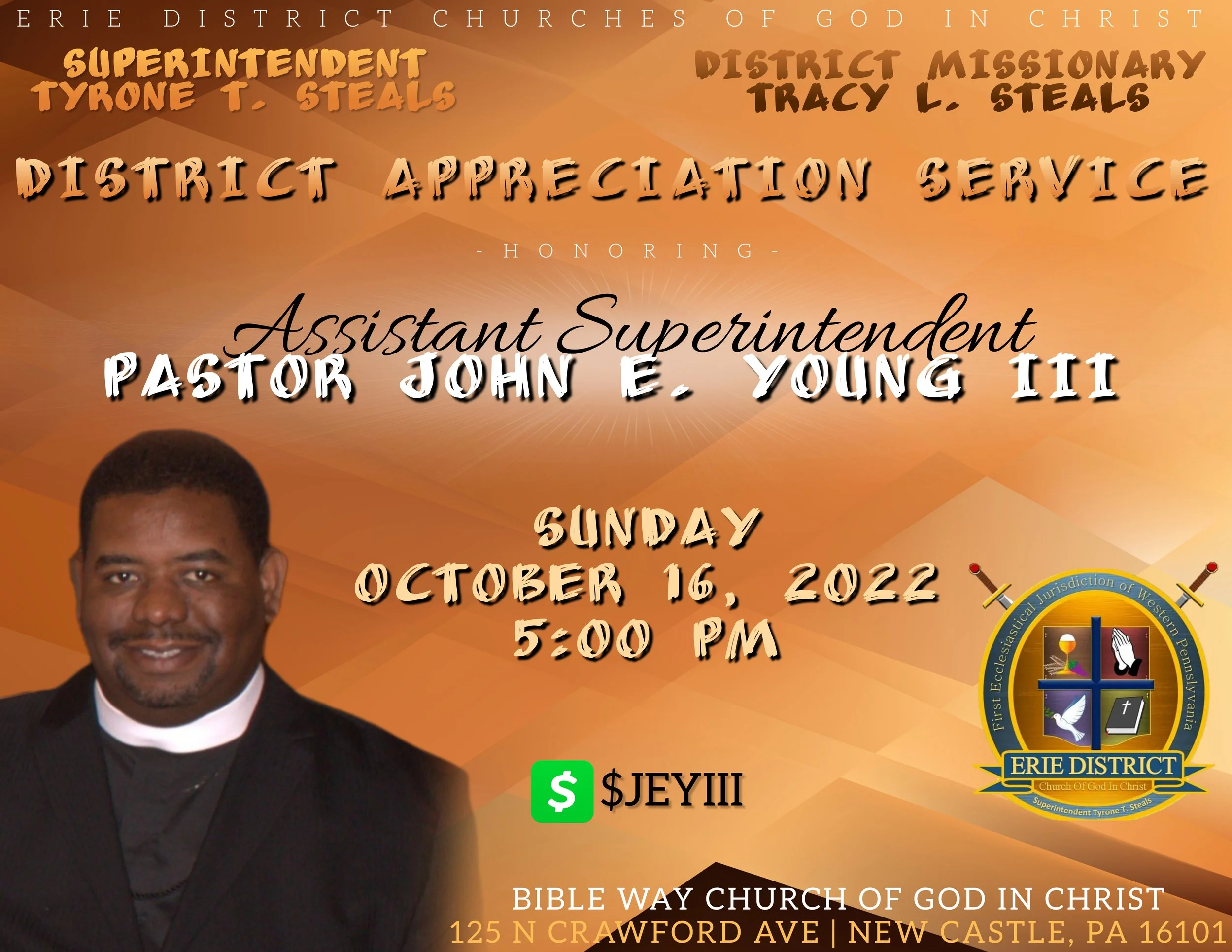 Erie District COGIC Asst. Supt. Young Appreciation Service