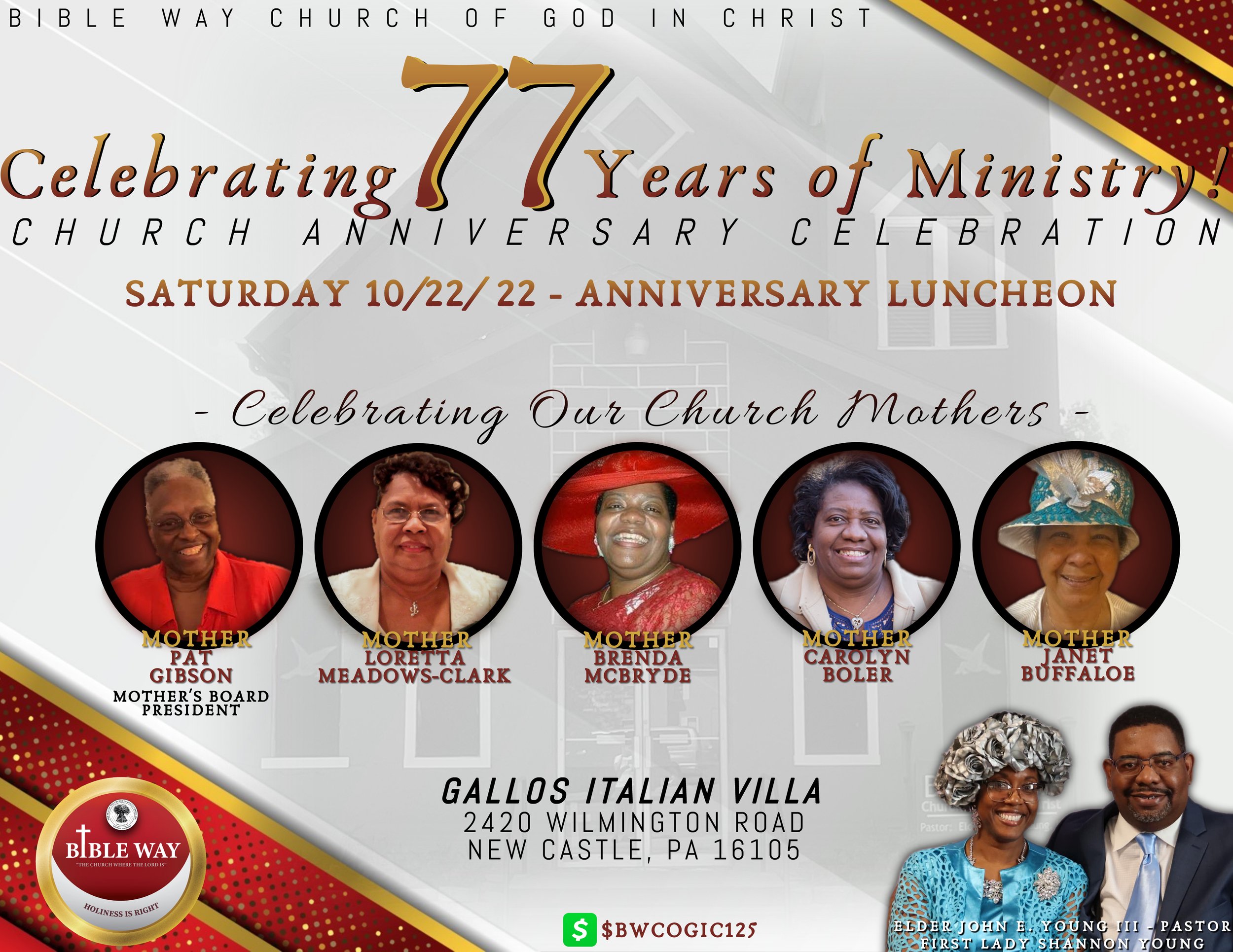 Bible Way 77th Church Anniversary - Mother's Board Luncheon