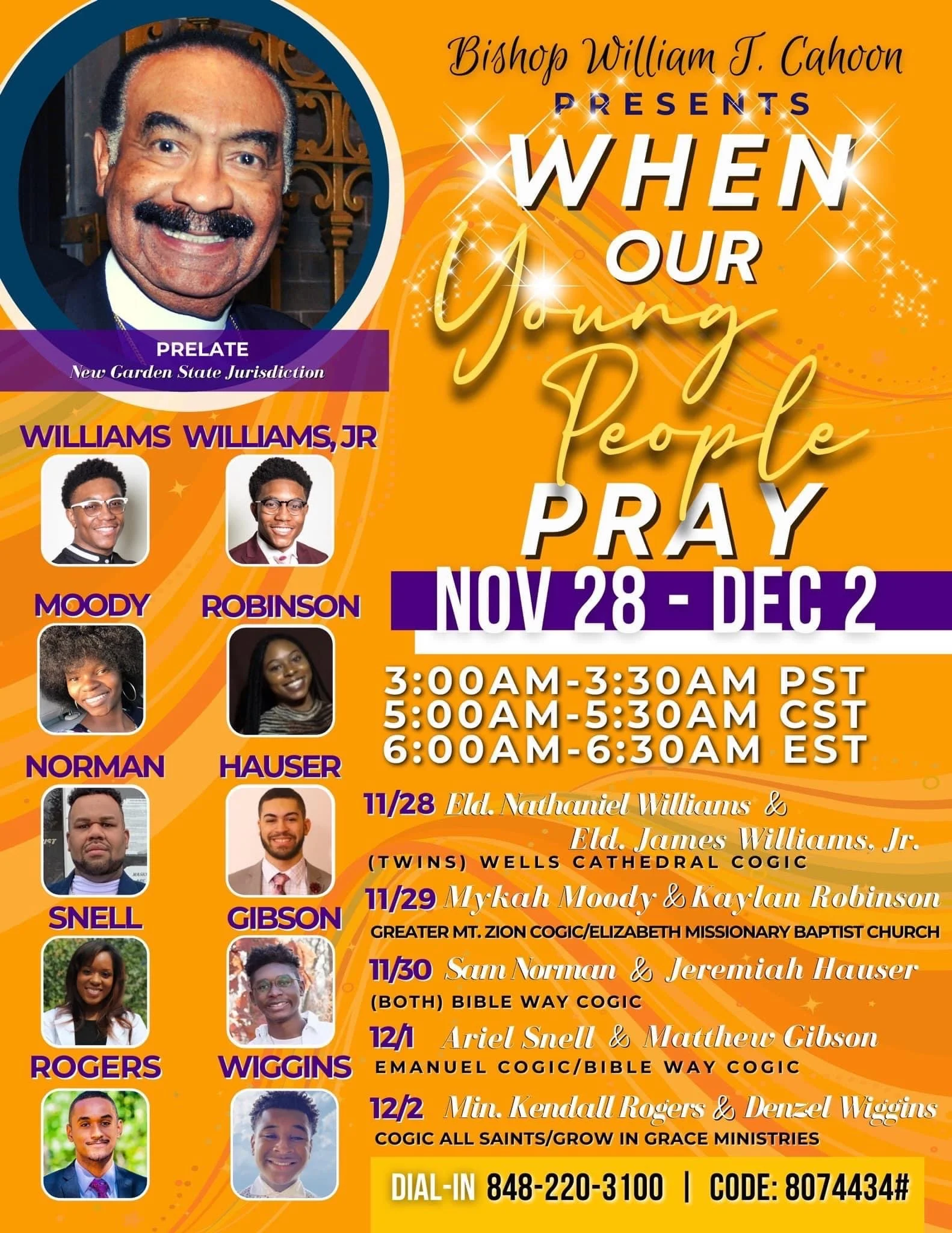 New Garden State Jurisdiction Prayer Line