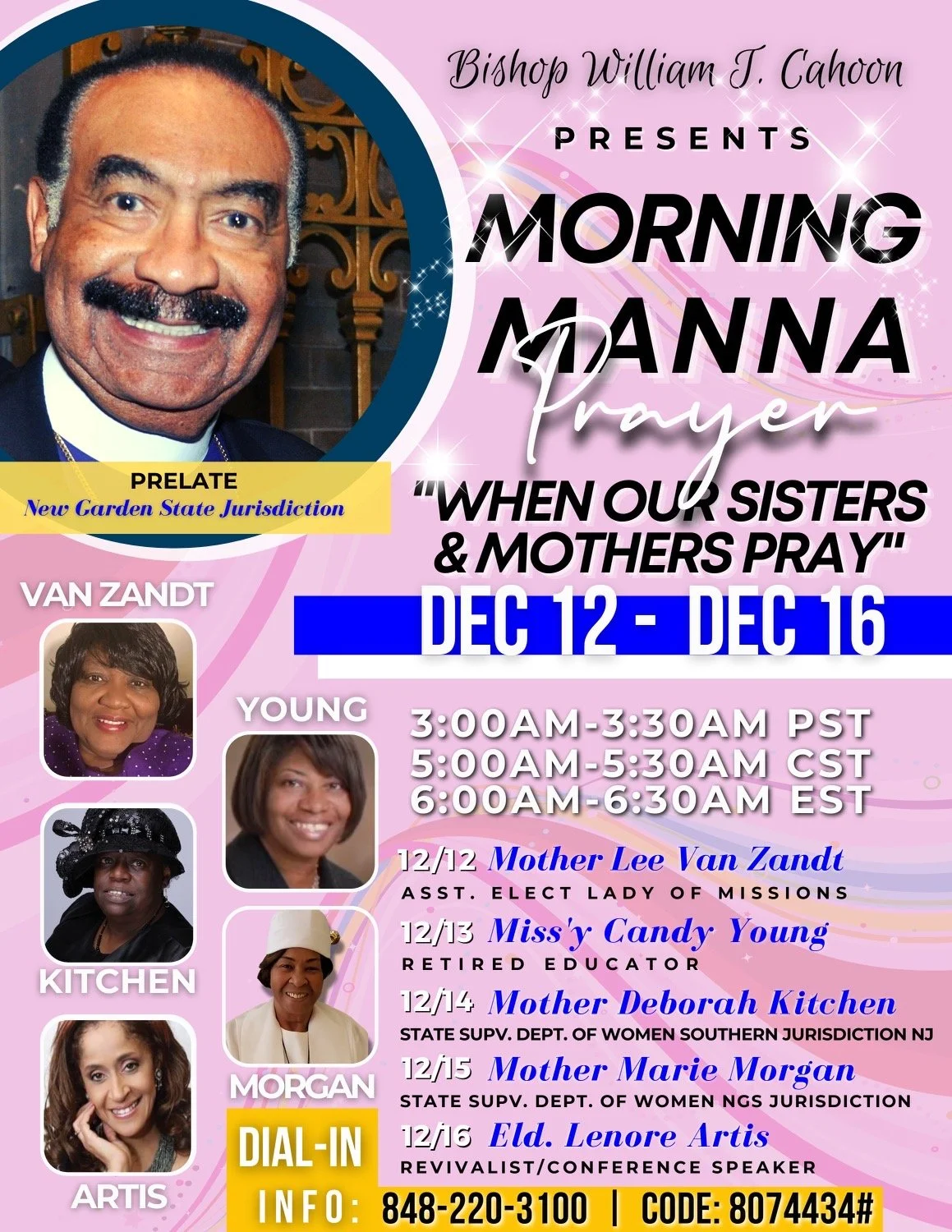 New Garden State Jurisdiction Prayer Line