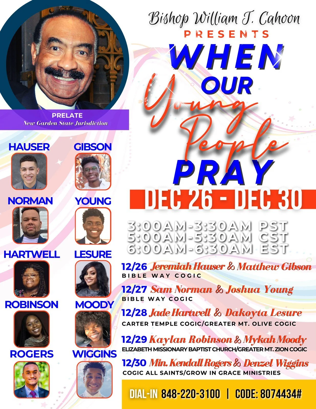 New Garden State Jurisdiction Prayer Line 