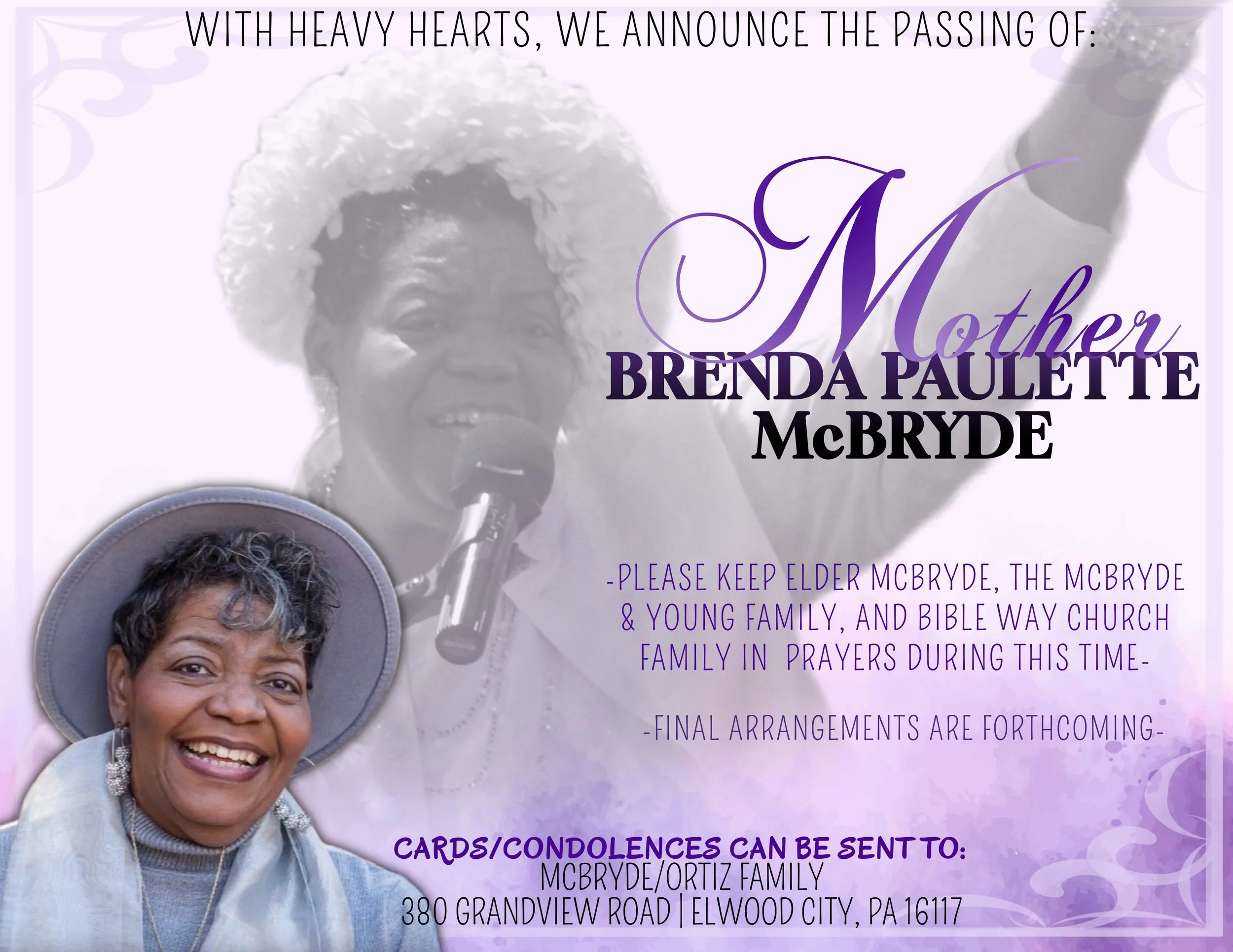 Mother Brenda McBryde Homegoing Service