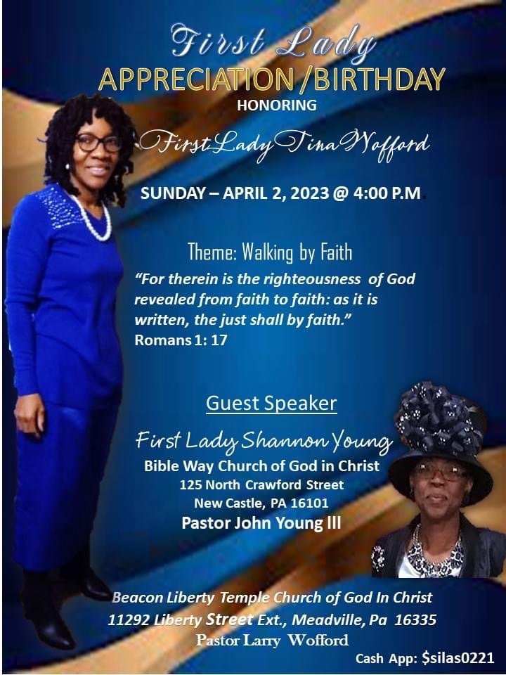 First Lady Tina Wofford Appreciation Service