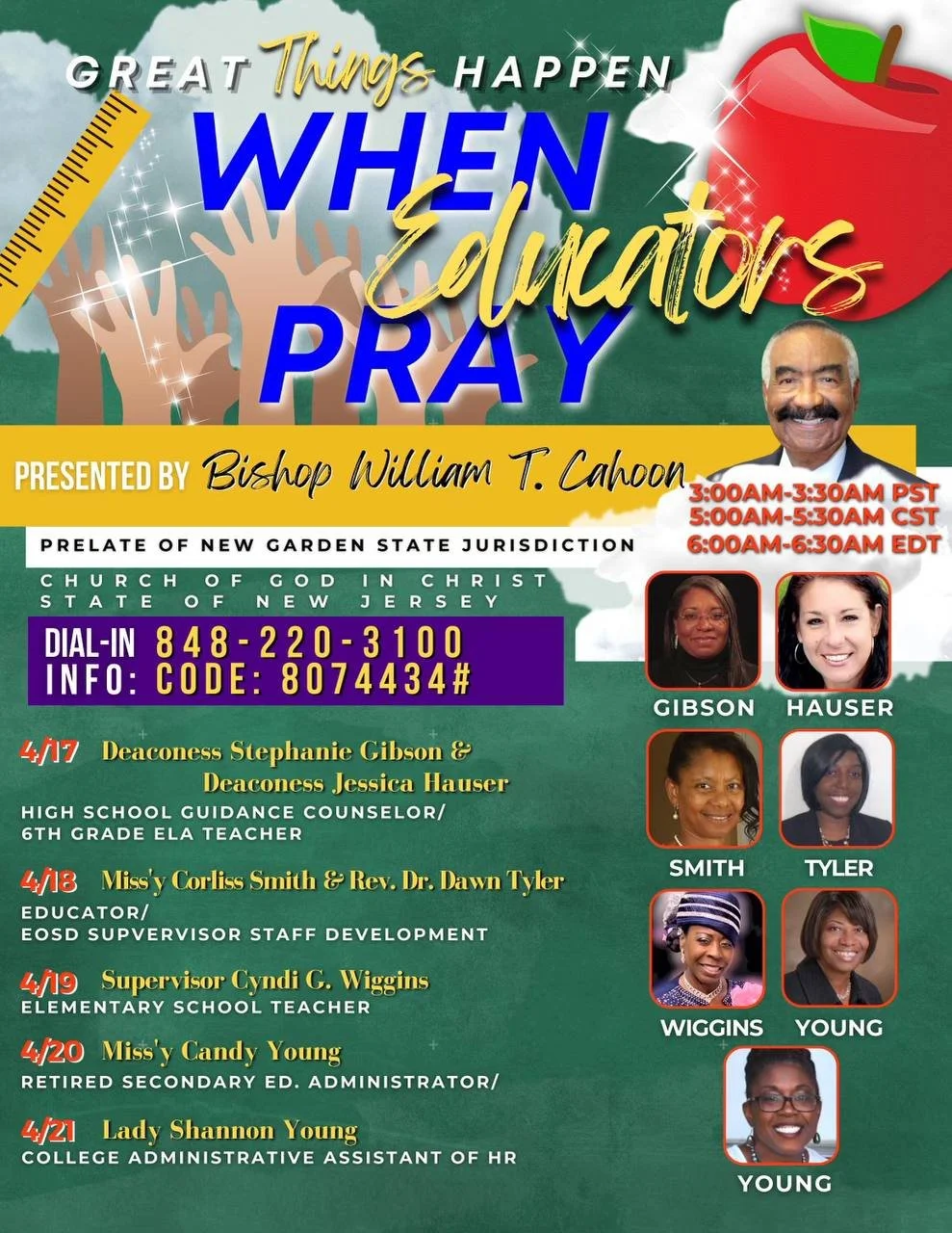 New Garden State Jurisdiction Prayer Call