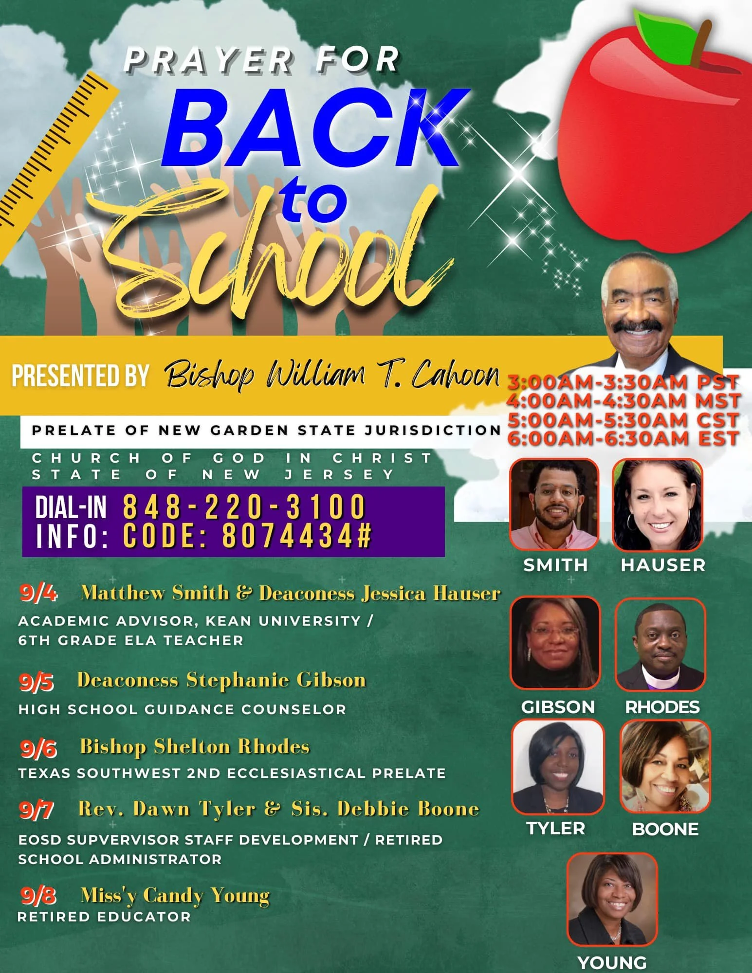 New Garden State Jurisdiction Prayer Call