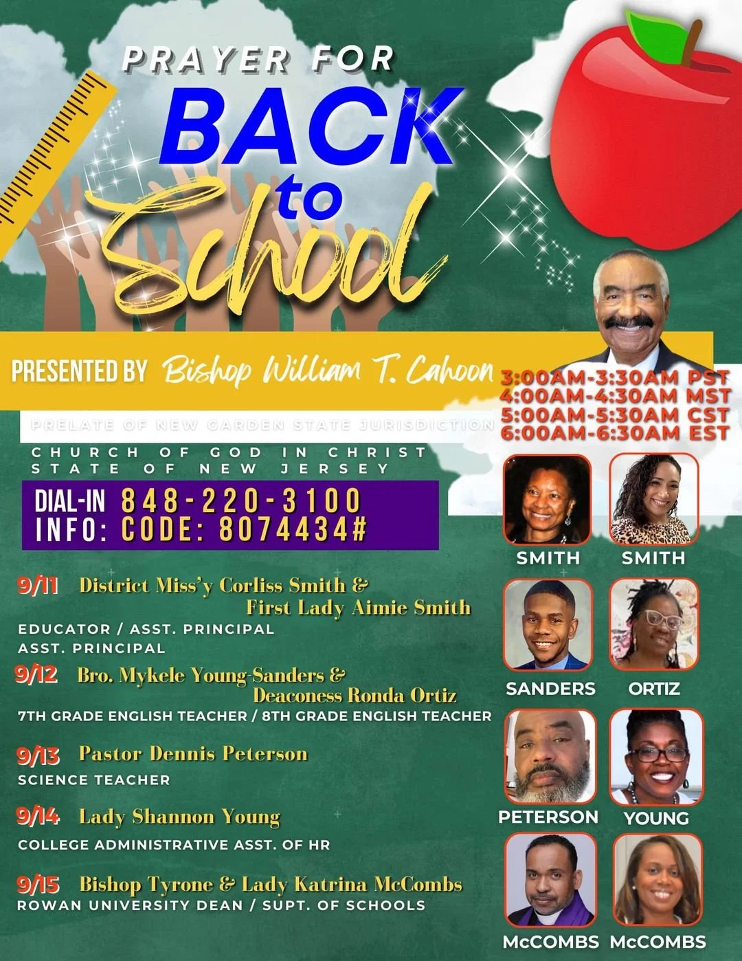 New Garden State Jurisdiction Prayer Call 