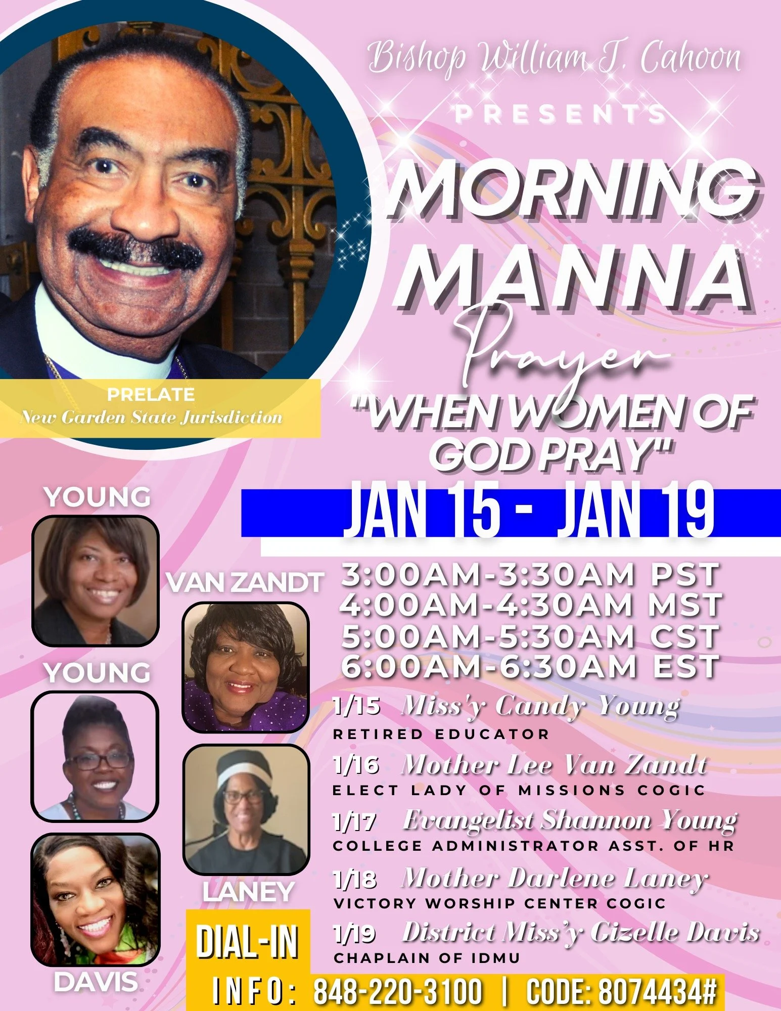New Garden State Jurisdiction Prayer Line