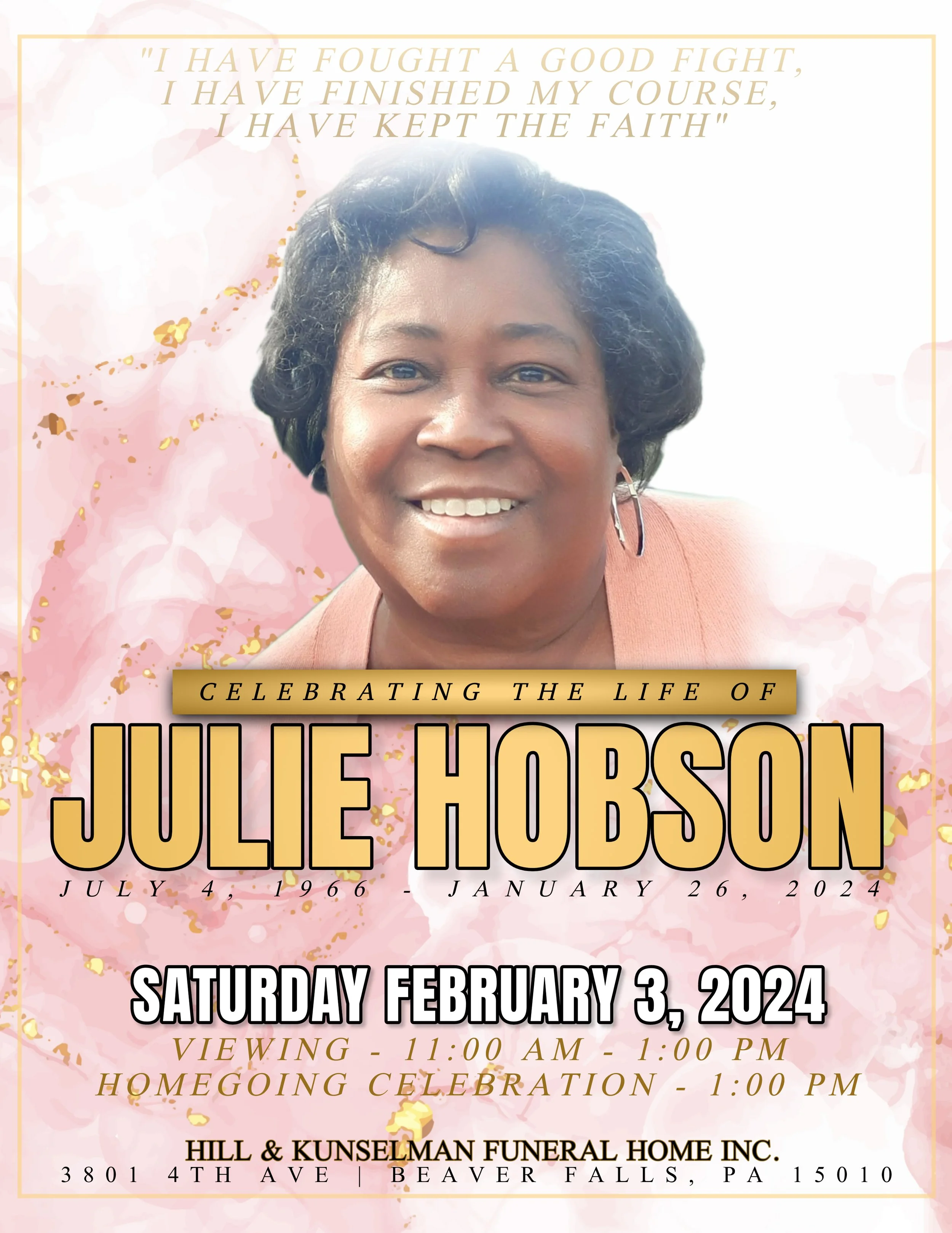 Sis Julie Hobson Memorial Service