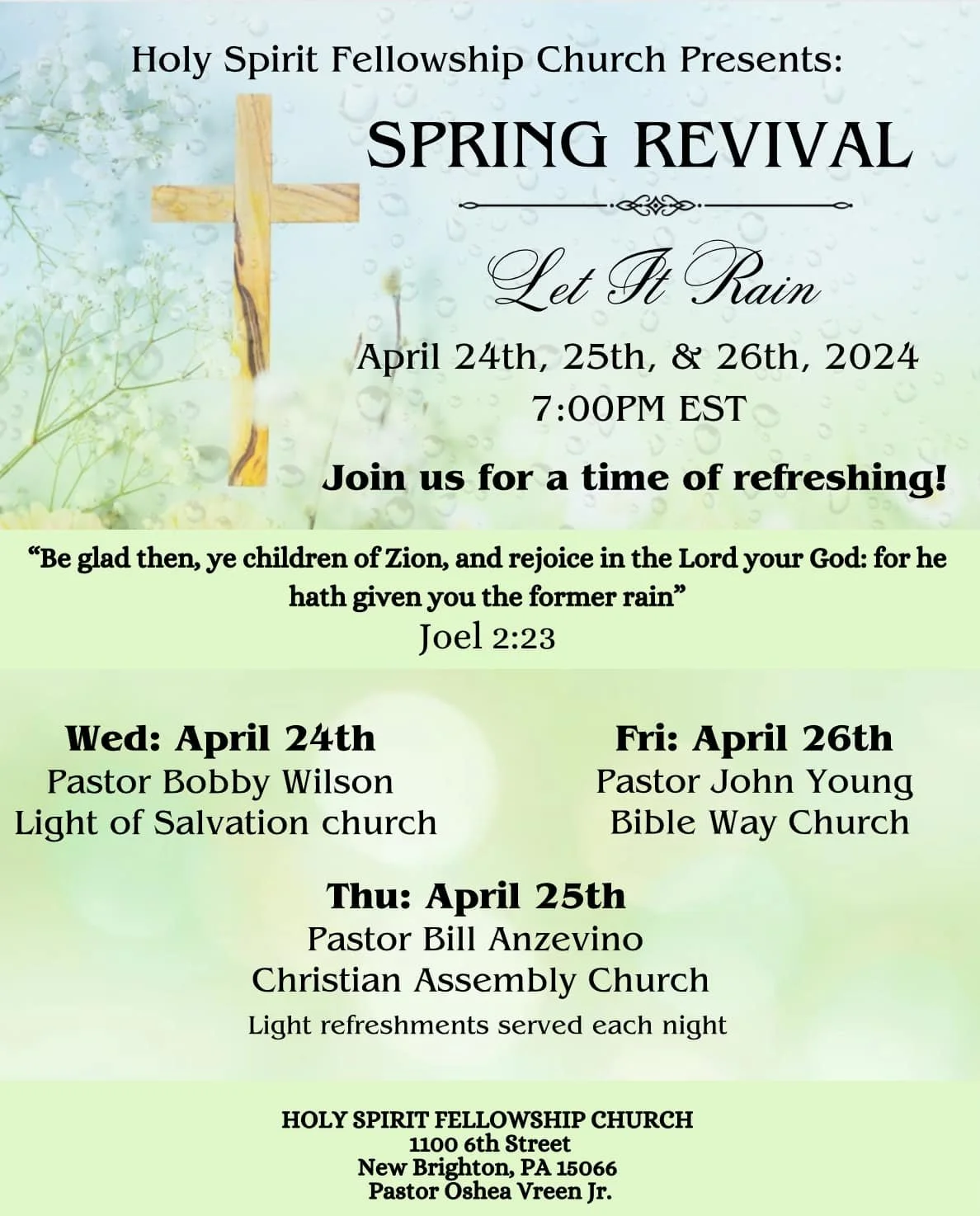 Holy Spirit Fellowship Church Revival