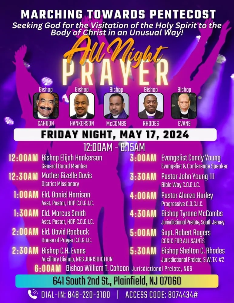 New Garden State Jurisdiction Prayer Line