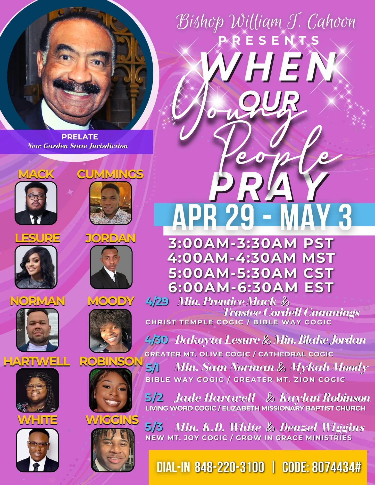 New Garden State Jurisdiction Prayer Line