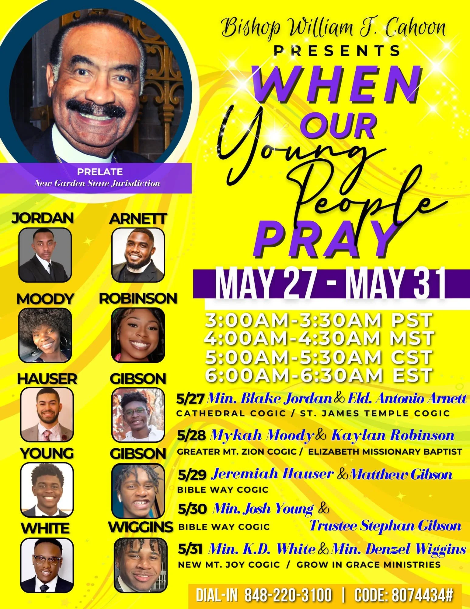 New Garden State Jurisdiction Prayer Line