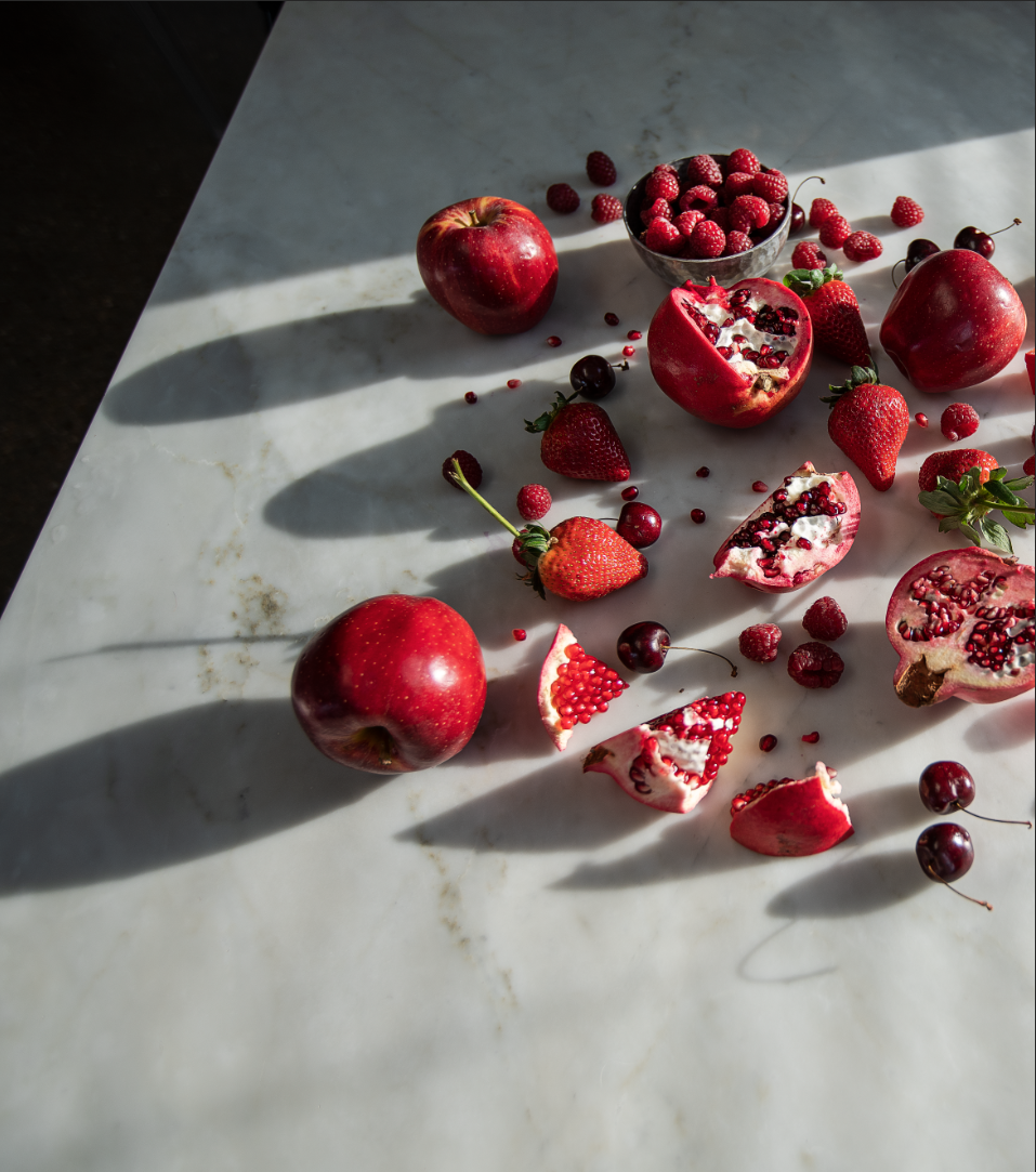 austin-texas-food-photographer-red-monochrome-fruit