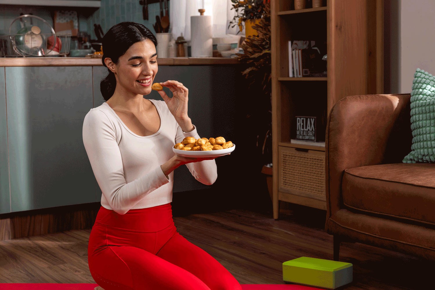 Tyson Chicken Yoga Bite GIF by Knoxy Knox