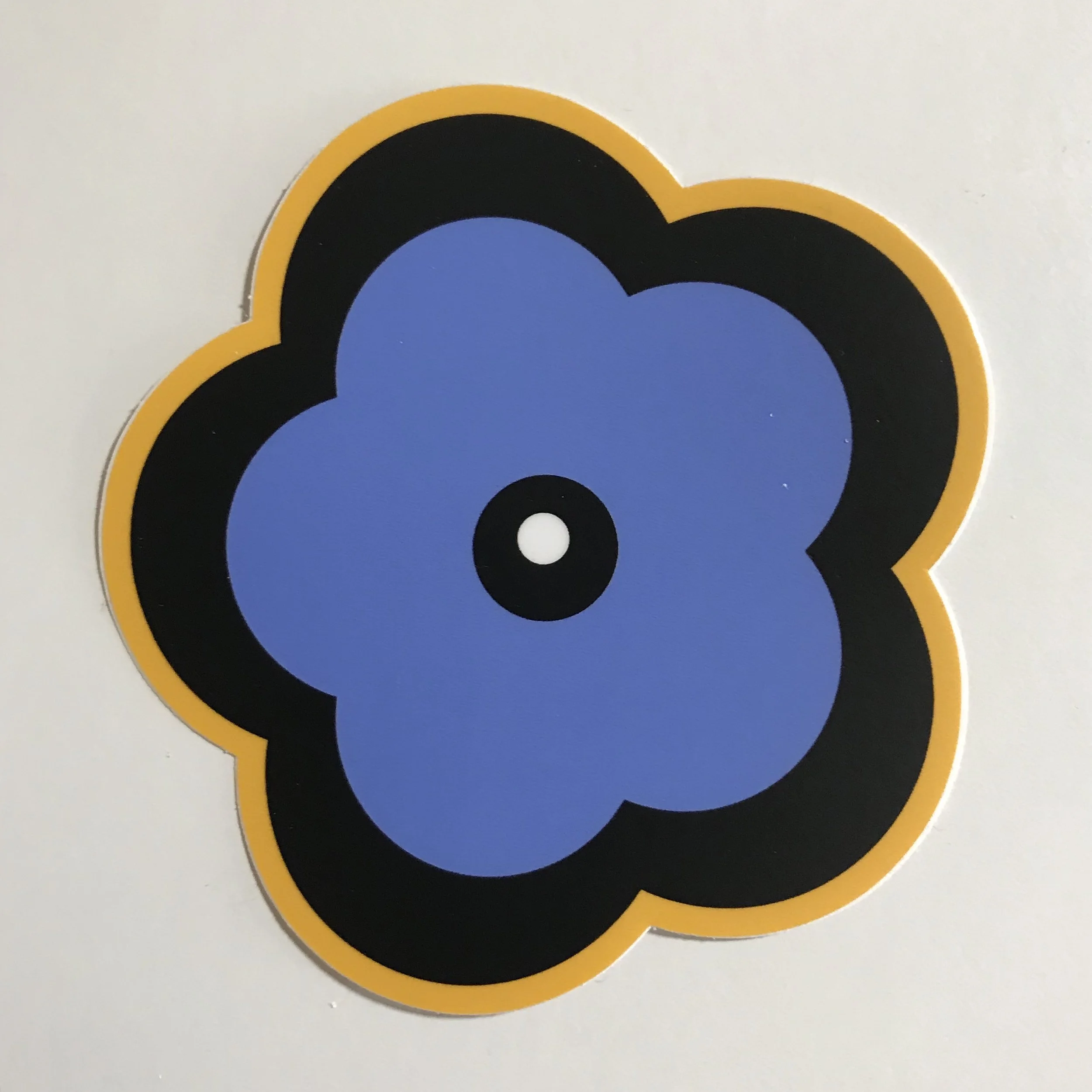 Classic Flower Sticker - Purple/Yellow - $4.00 - 4” X 4”