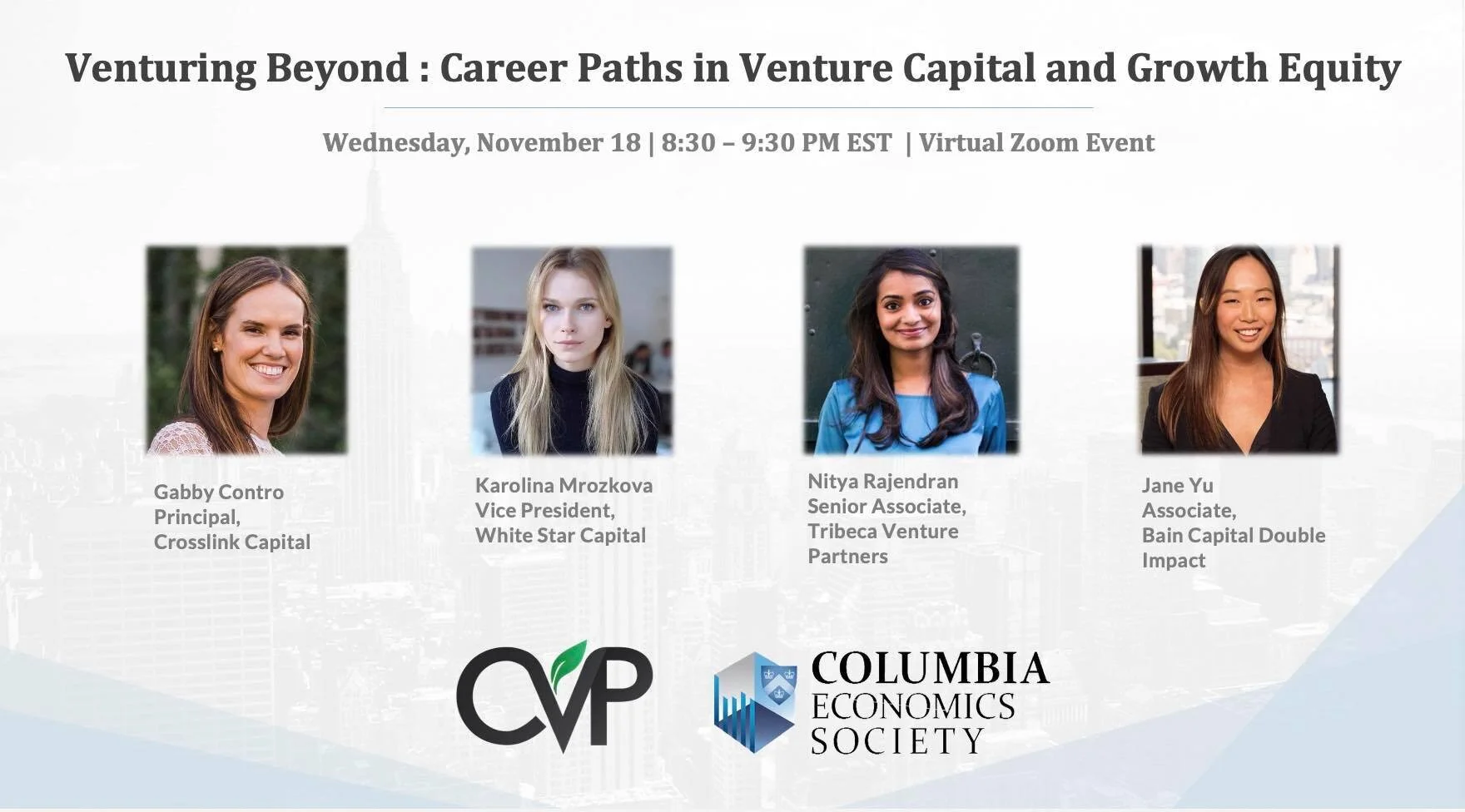 Venturing Beyond: Careers in Venture Capital and Growth Equity