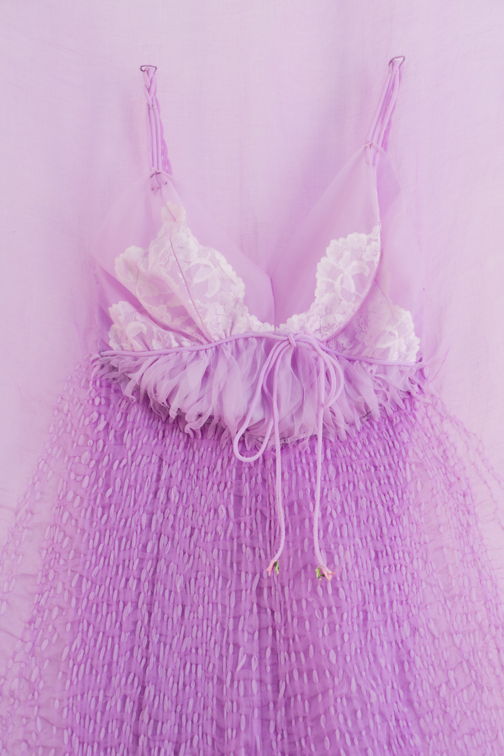   Dissolved nightie in lilac  (detail), 2018. 