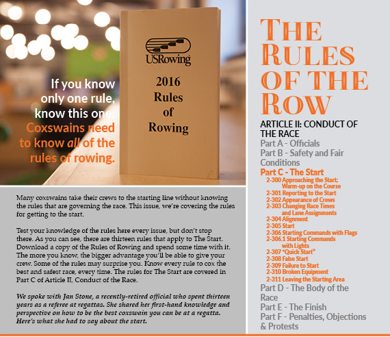 Rules of the Row: Getting to the Start