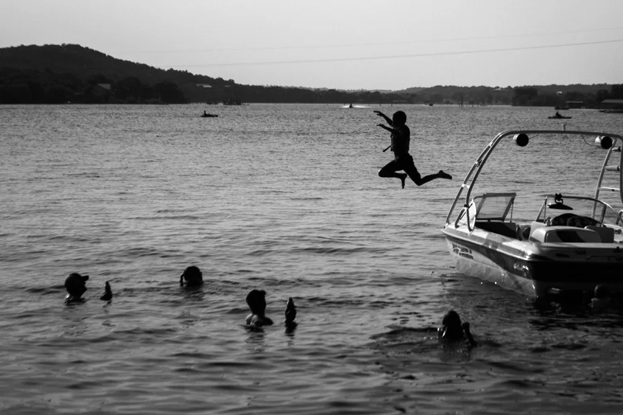 July 3: Beers in the water and endless jumping off the boat.