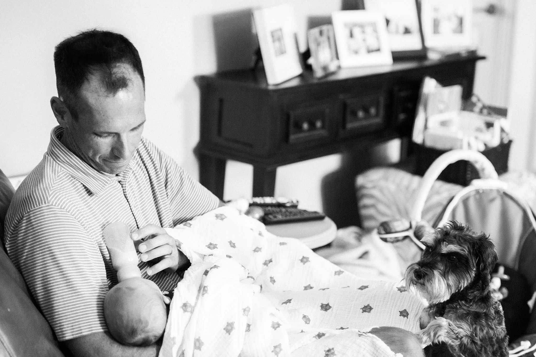 August 10: Uncle duties, as supervised by Jax.