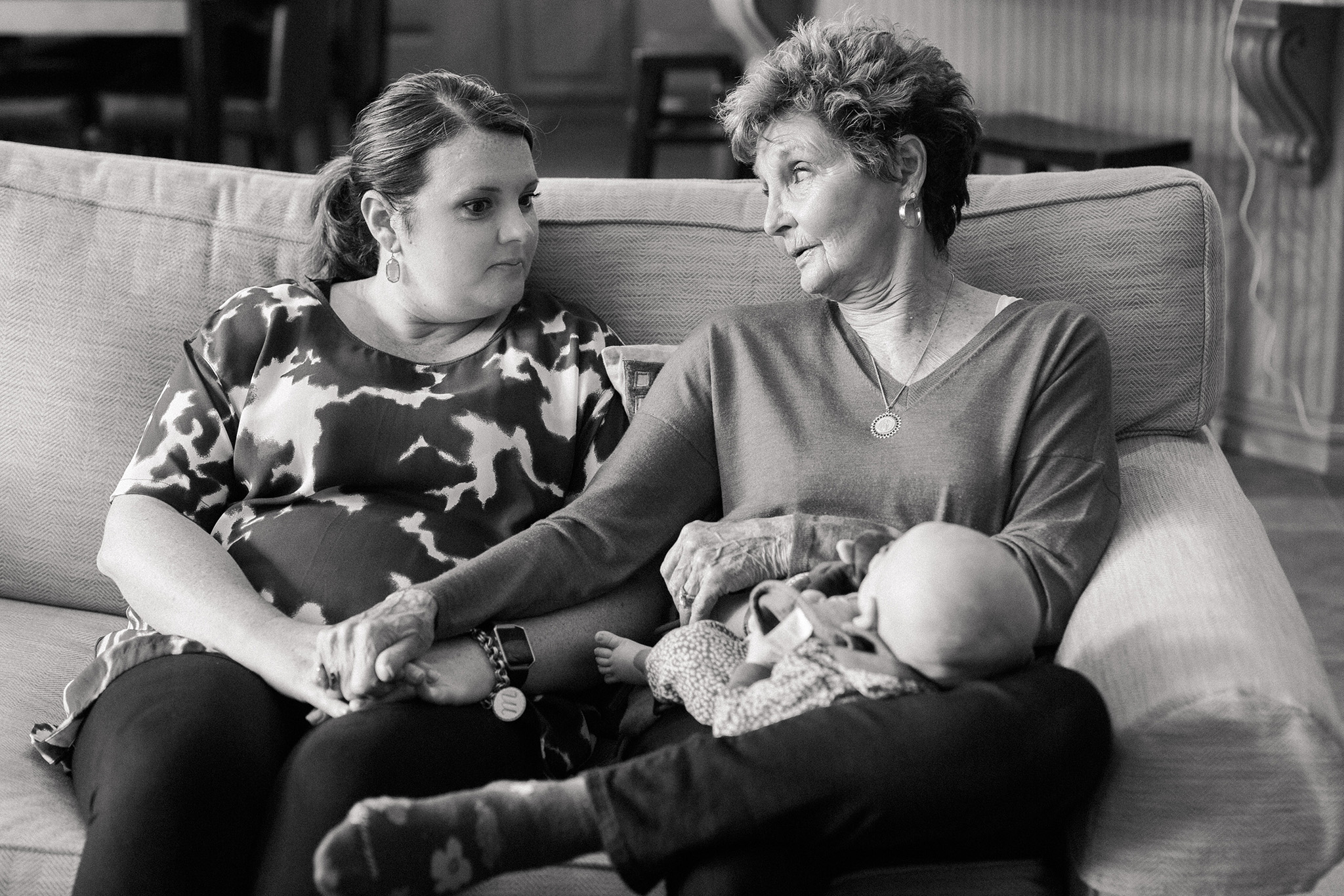 October 16: Grandma met Jameson. Here she was sharing mothering advice with Meghan. 