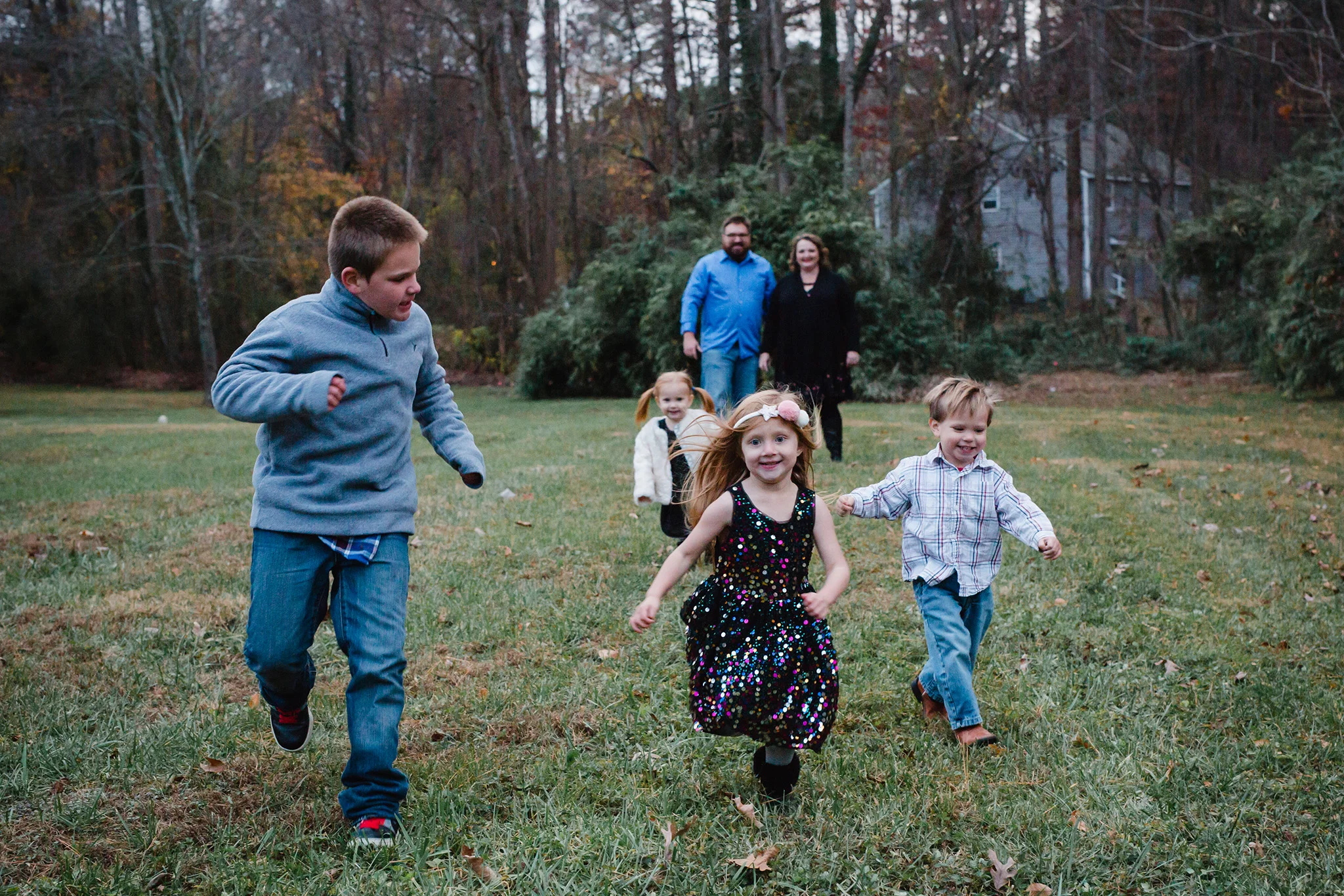 December 3: Family photos with my sister's brood.