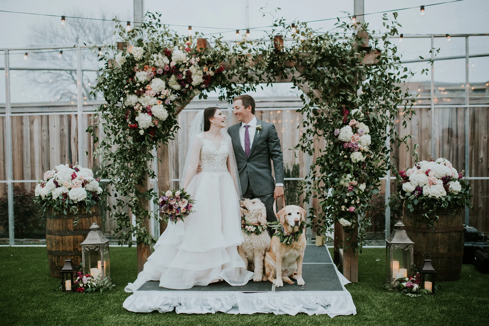 March 4: Wedding-ing has gone to the dogs on the rainiest, loveliest day.