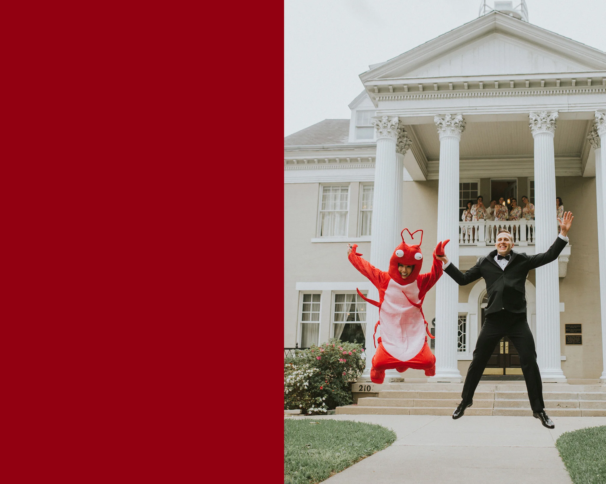 April 1: An April Fool's wedding that included a bride wearing a lobster costume for a first look? Perfection. I met Jenny at an American Heart Association event last year and love that I got to help capture her and Josh's day. They're vibrant and sā¦