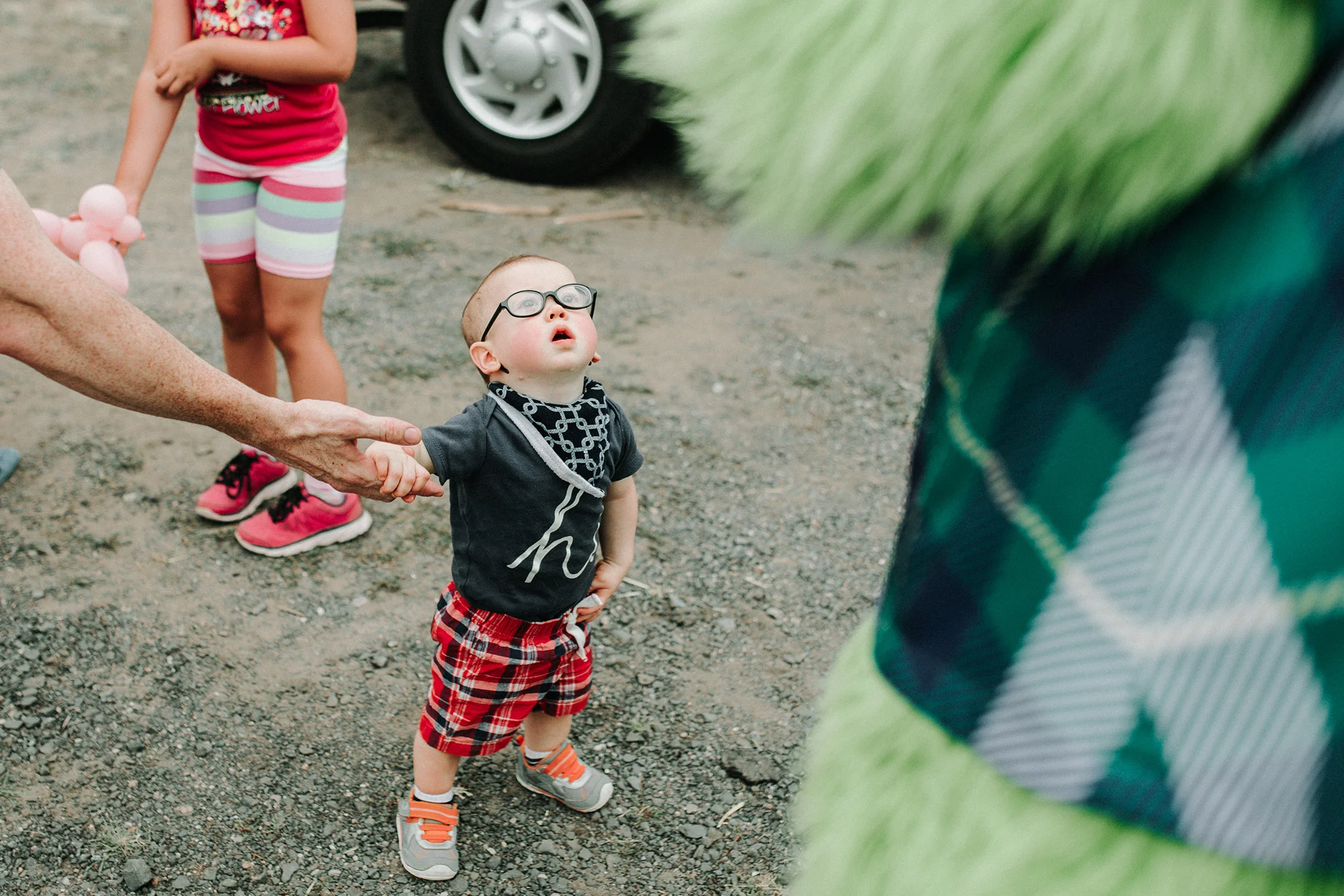 July 21: Speaking of wonder... what about seeing a mascot for the first time? Also, toddlers in glasses. Gah.
