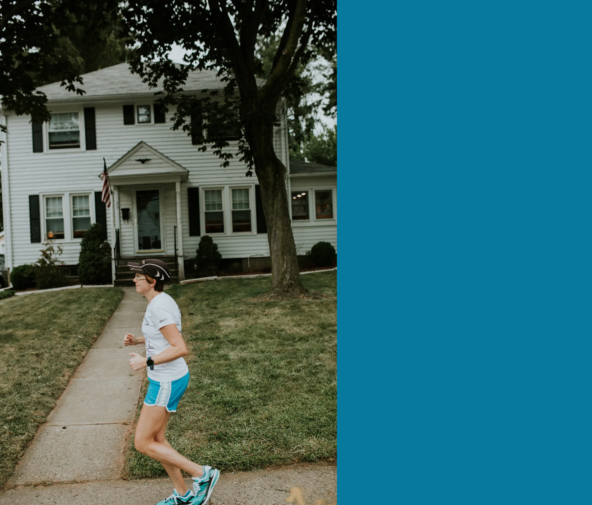 August 29: I am not crazy about this photo, though I am grateful Ty took it because I love running past our house when I do one of the loops I frequent. It feel so happy that we get to live here.