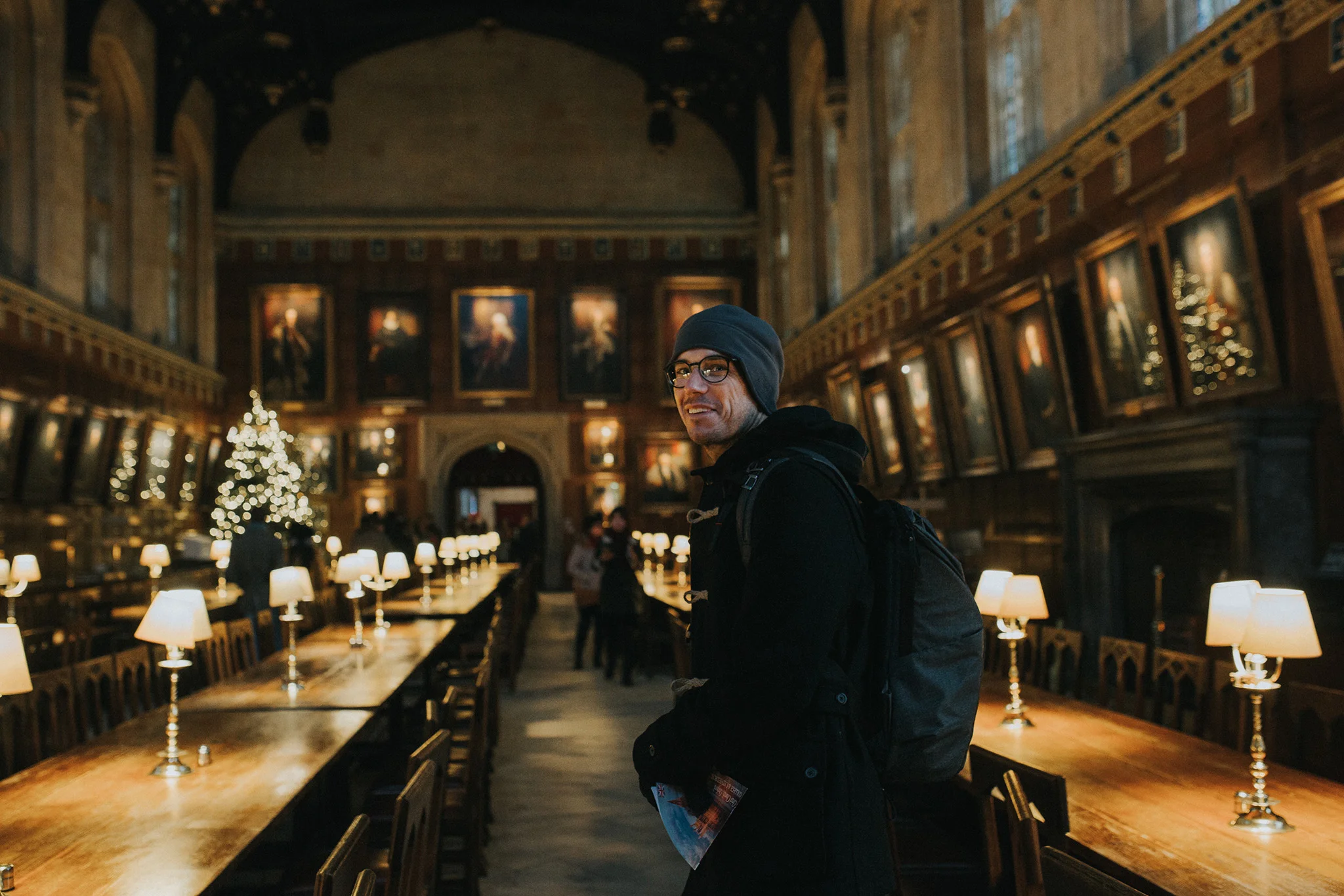 December 16: The Hall at Christ Church at Oxford, University, which inspired the Great Hall at Hogwarts in Harry Potter. Of all the places we visited in England, both Ty and I loved Oxford the most.